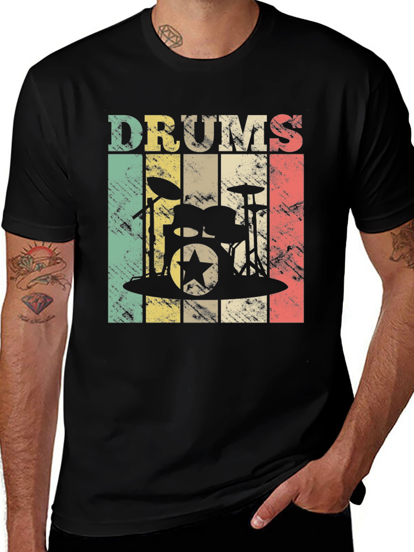 Variant 25 of Vintage Style Drums Graphic T-Shirt