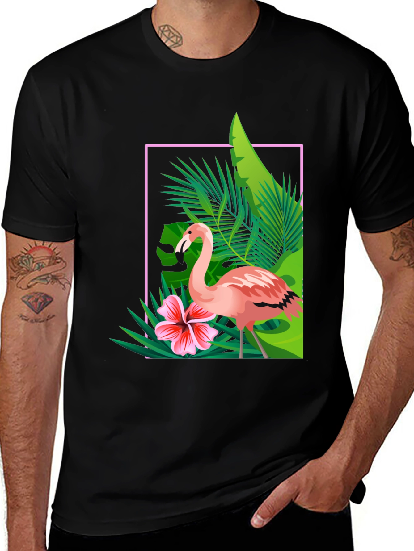 Variant 22 of Tropical Flamingo Graphic Tee - Stylish Summer T-Shirt