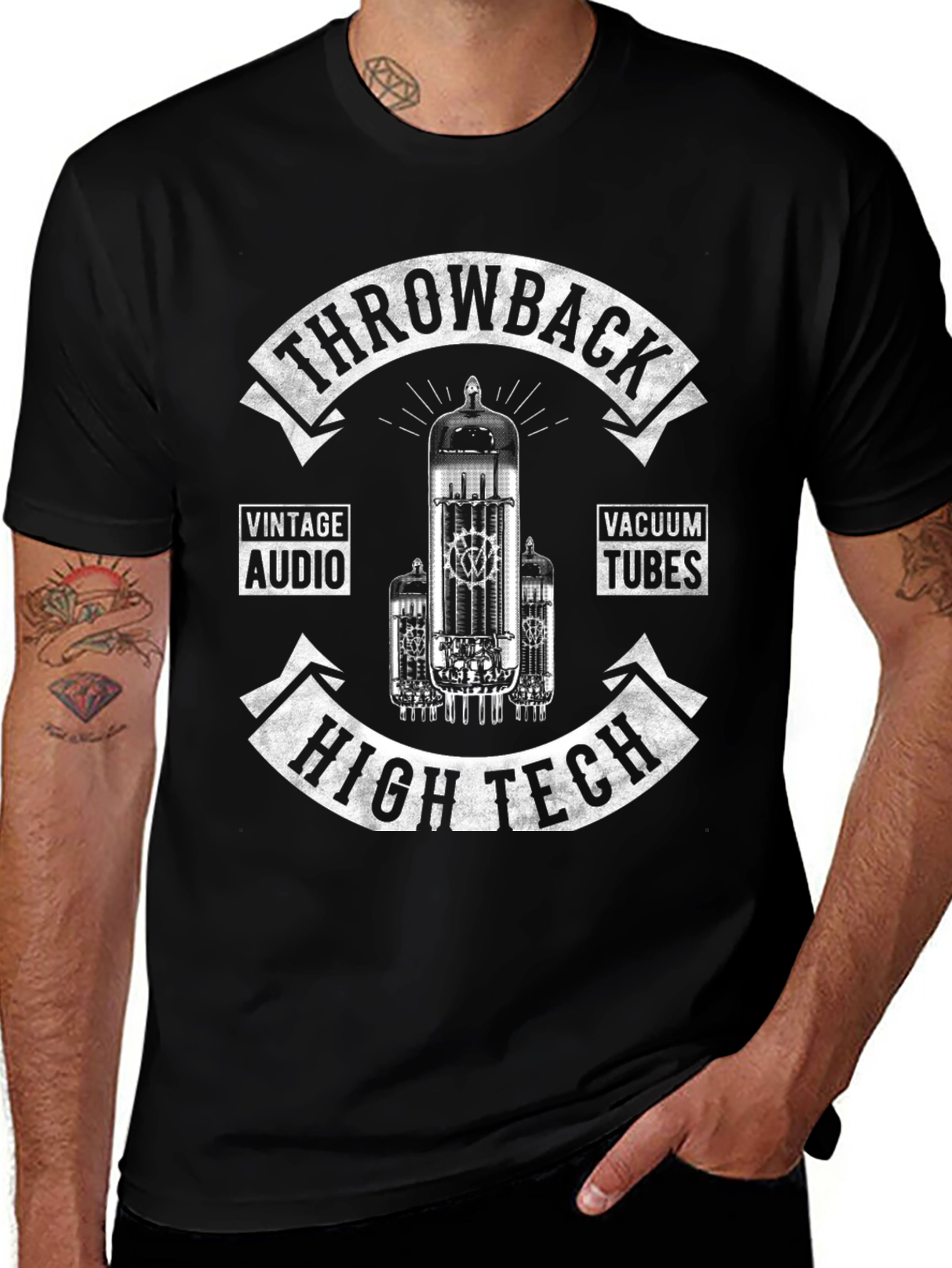 Variant 8 of Vintage Audio Throwback Graphic Tee - Vacuum Tubes