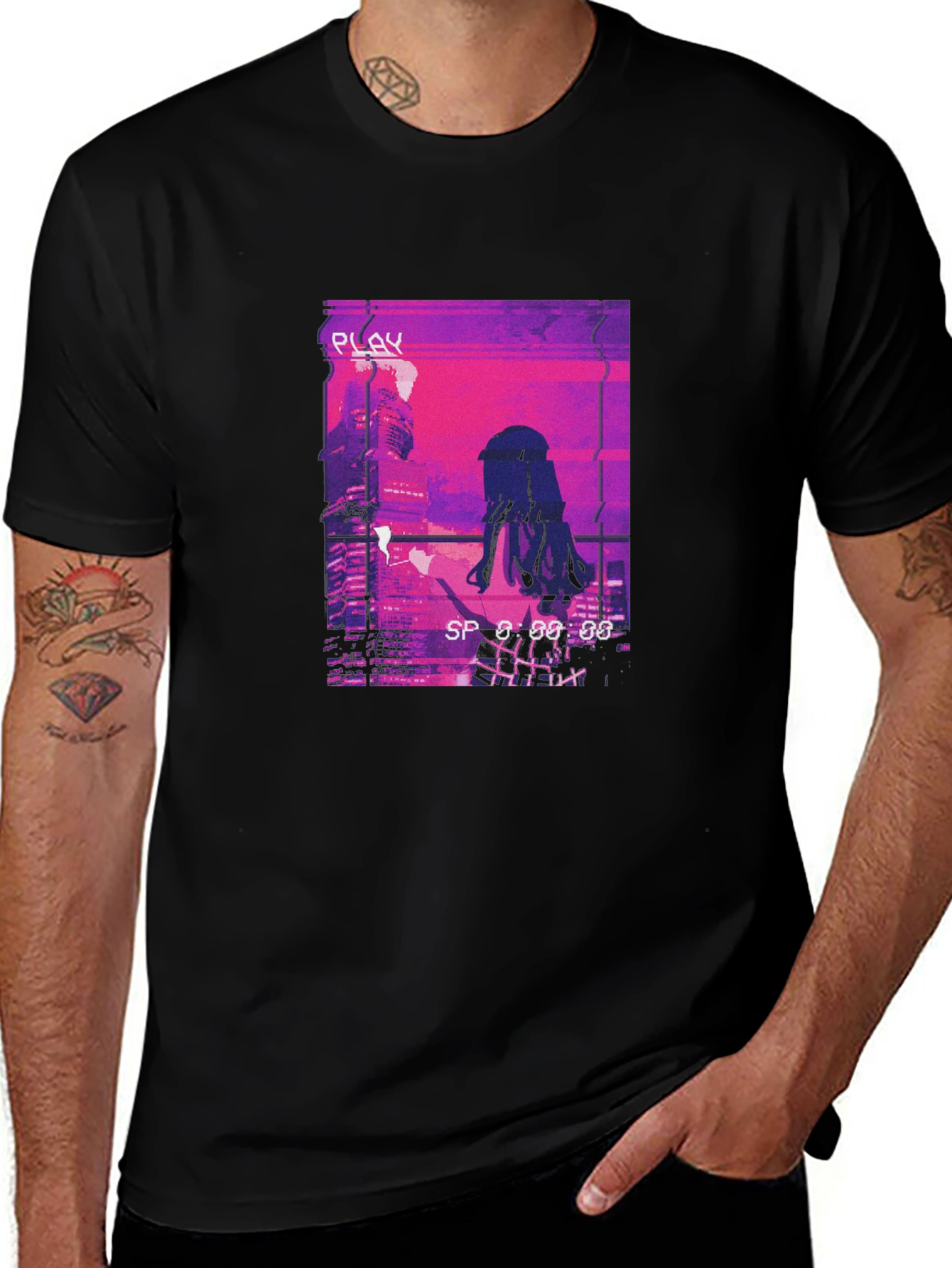 Variant 18 of Anime Girl Cityscape Graphic T-Shirt