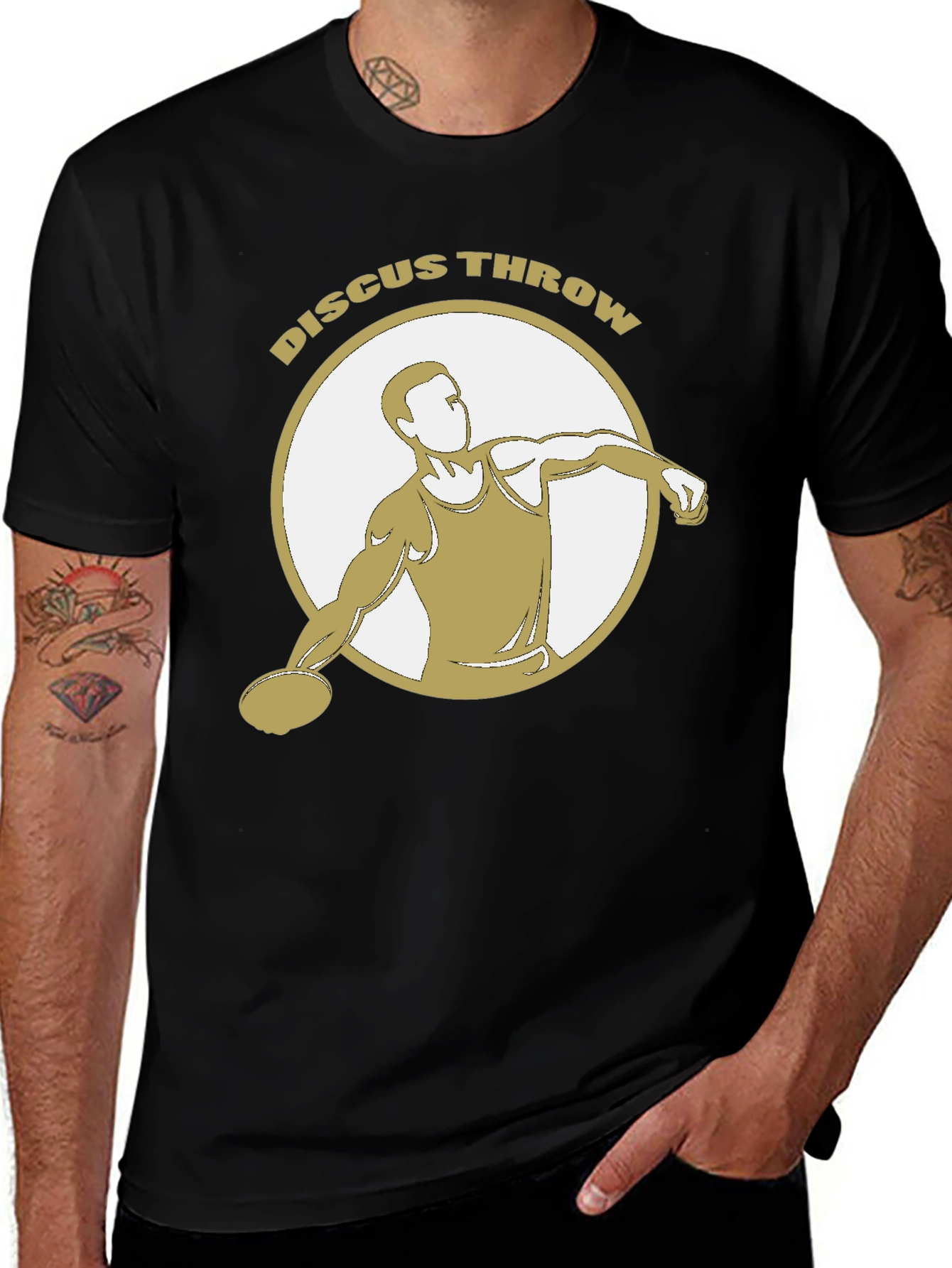 Variant 18 of Discus Throw T-Shirt - Athlete Graphic Tee