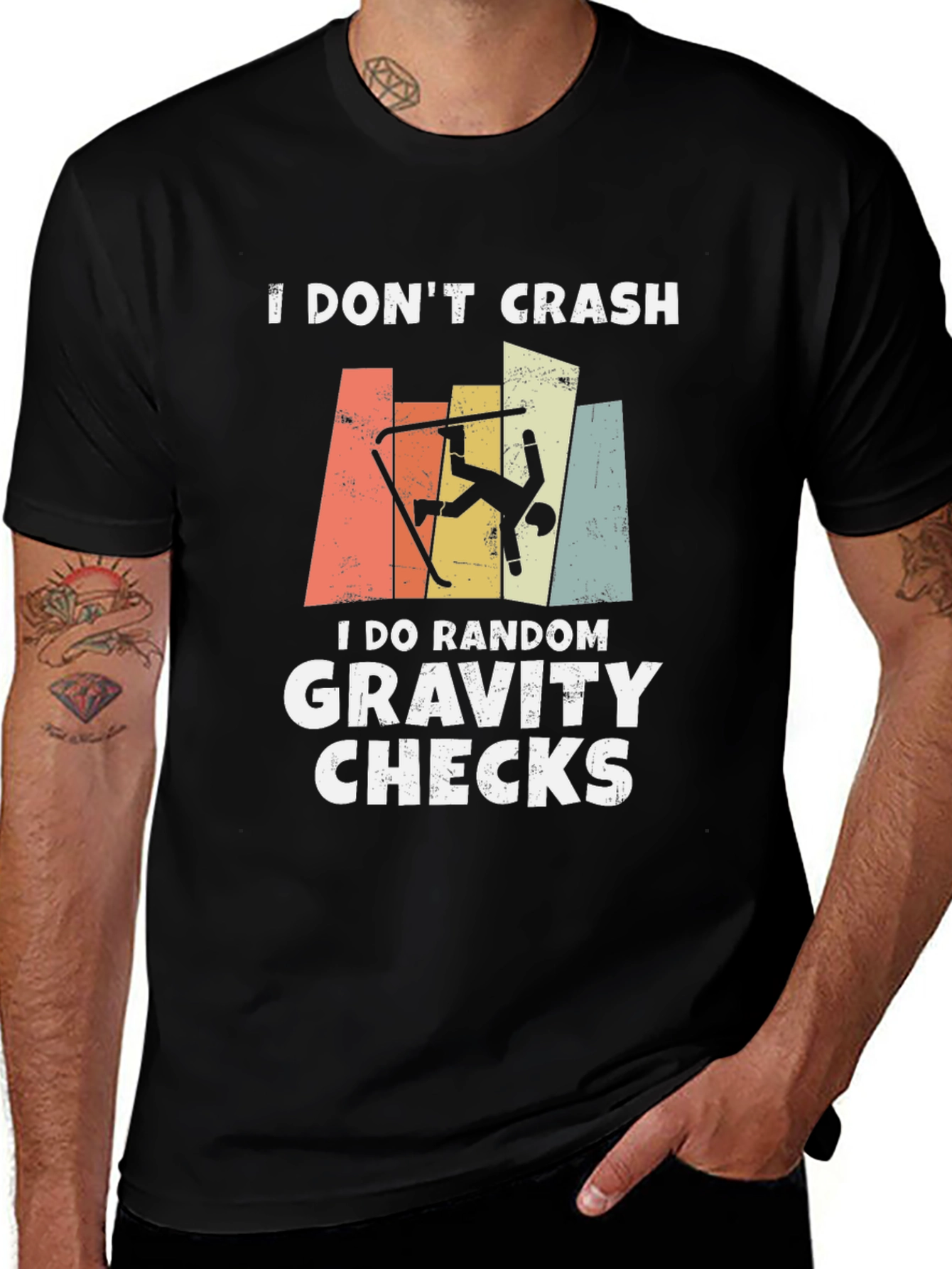 Variant 30 of I Don't Crash Gravity Checks T-Shirt