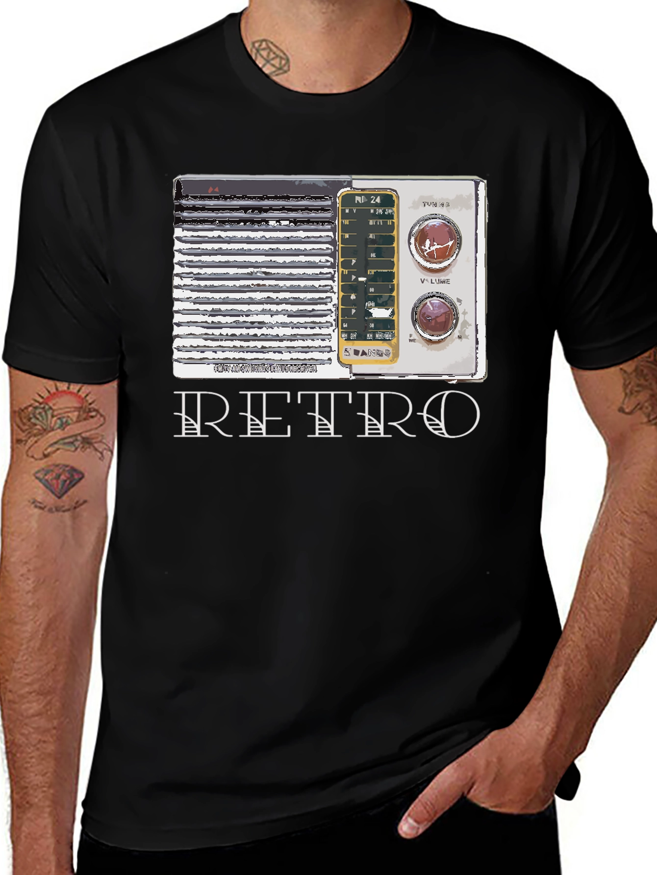 Variant 12 of Retro Radio T-Shirt - Vintage Style Graphic Tee