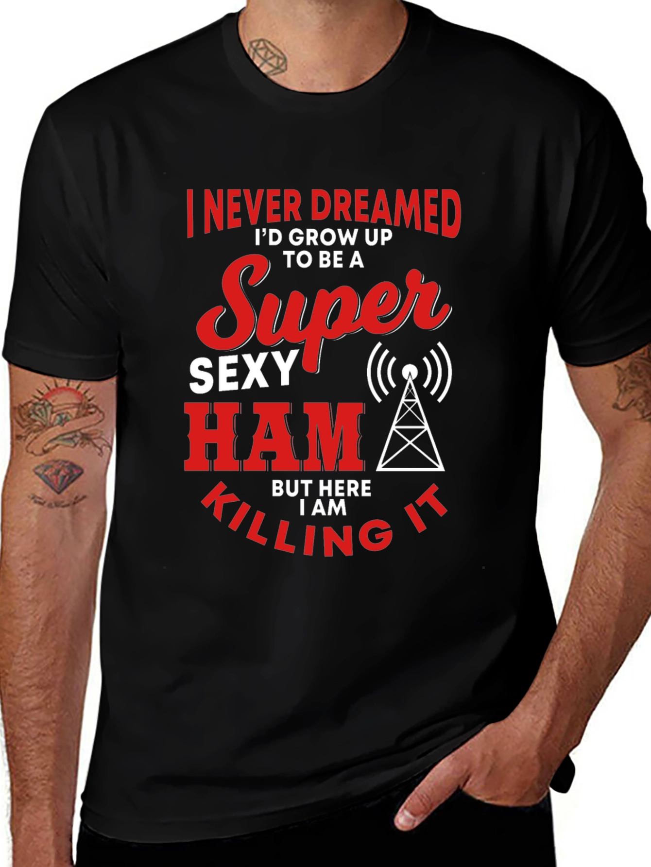 Variant 2 of Funny Super Sexy Ham Radio Operator T-Shirt