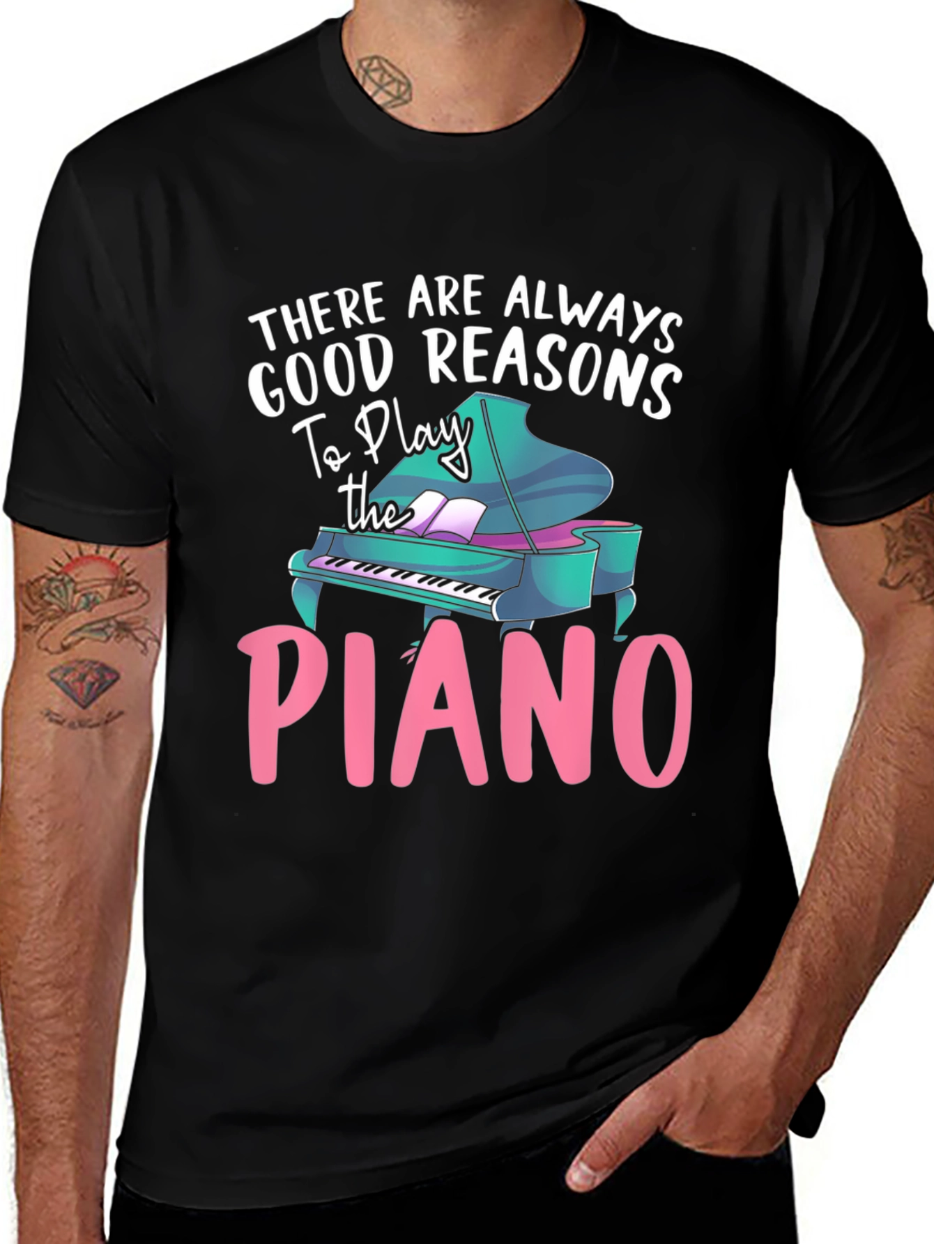 Variant 7 of Piano Lover T-Shirt - Good Reasons To Play