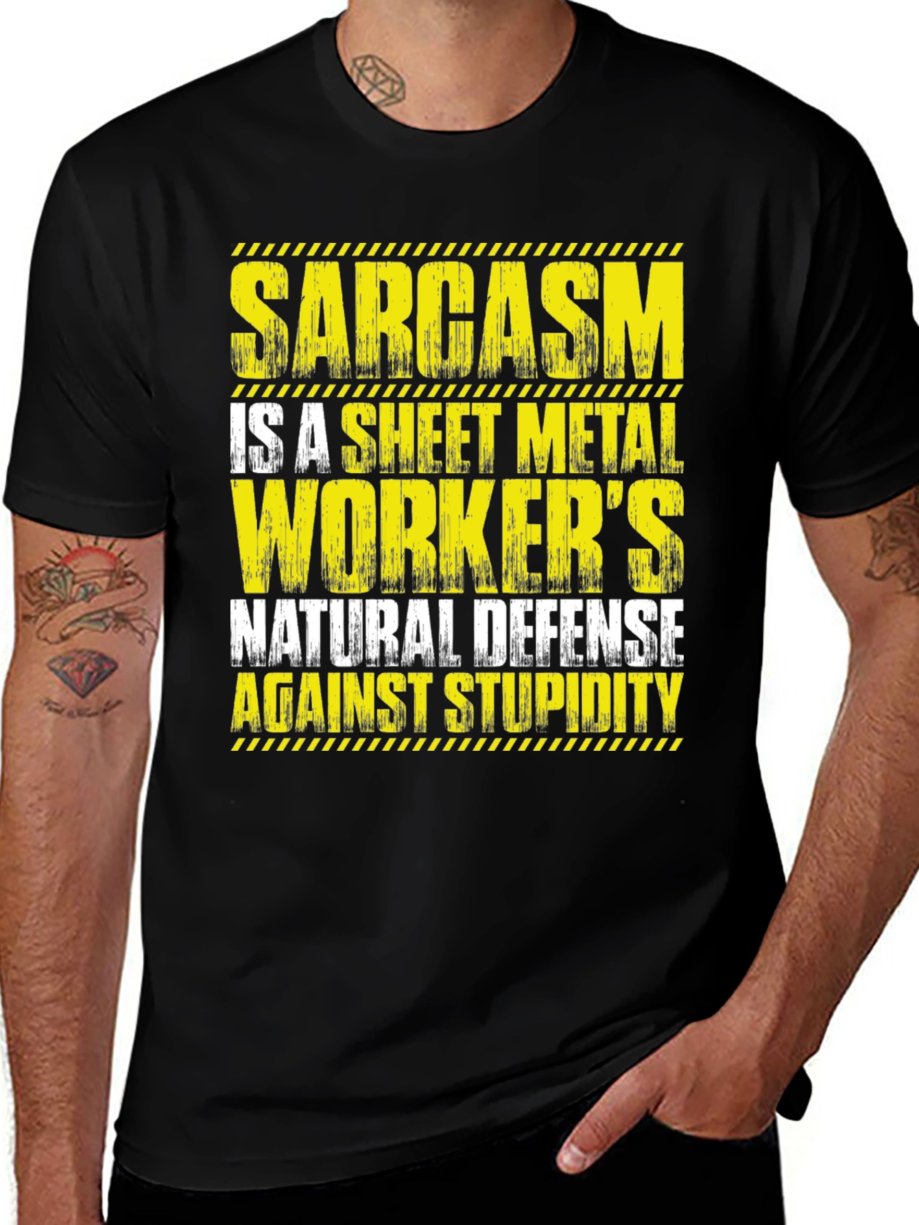Variant 26 of Sarcasm Sheet Metal Worker's T-Shirt