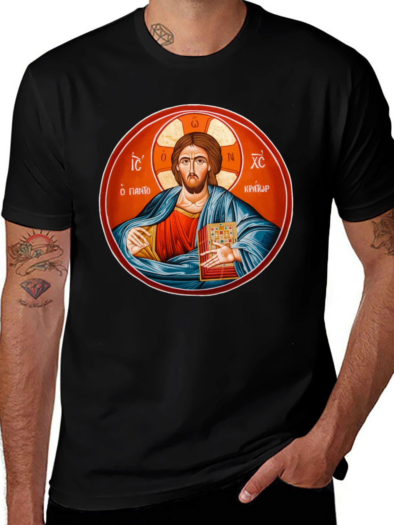 Variant 22 of Jesus Christ Pantocrator Black T-Shirt