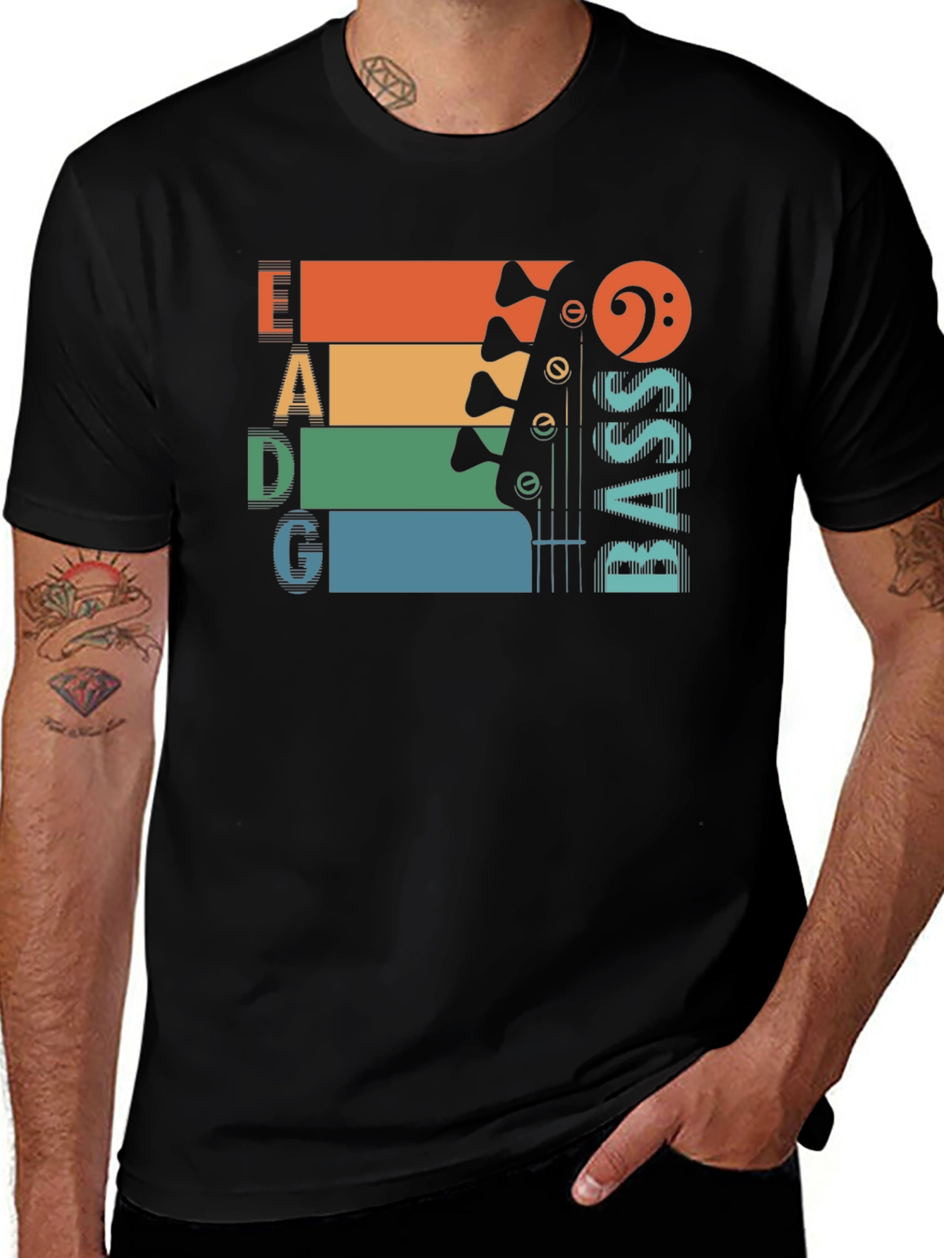 Variant 27 of Bass Guitar T-Shirt - Vintage Style Music Tee
