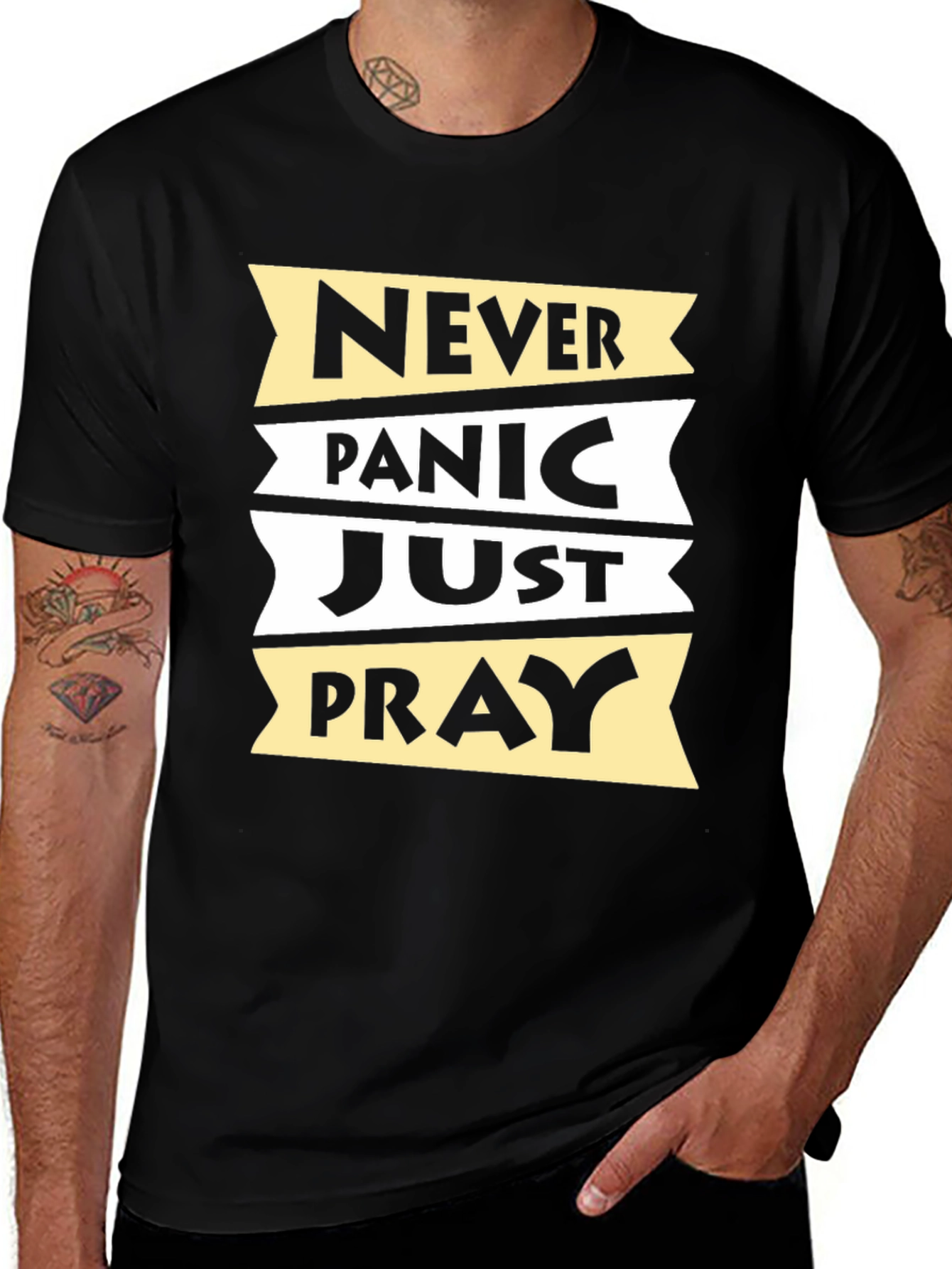 Never Panic Just Pray Graphic Tee