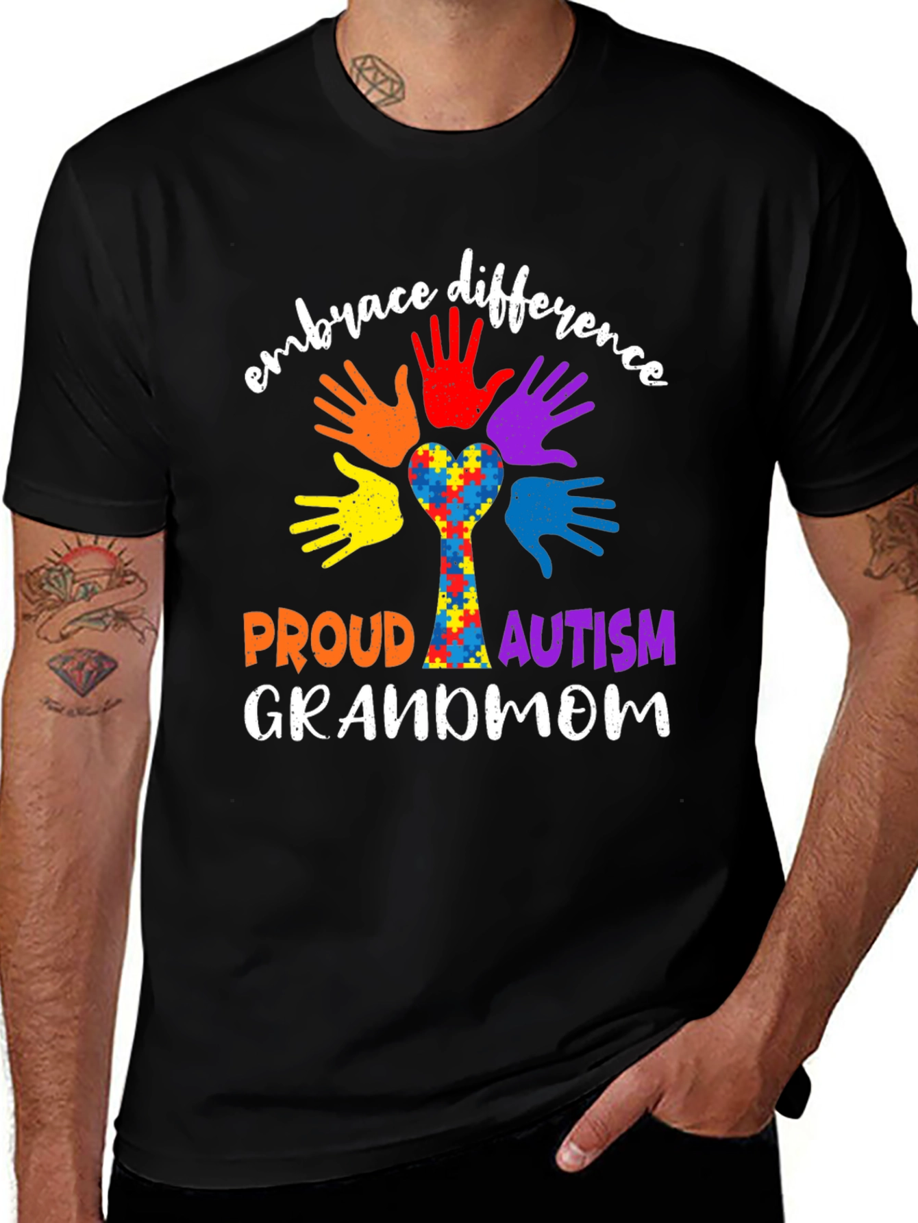 Variant 8 of Autism Awareness Grandmom T-Shirt