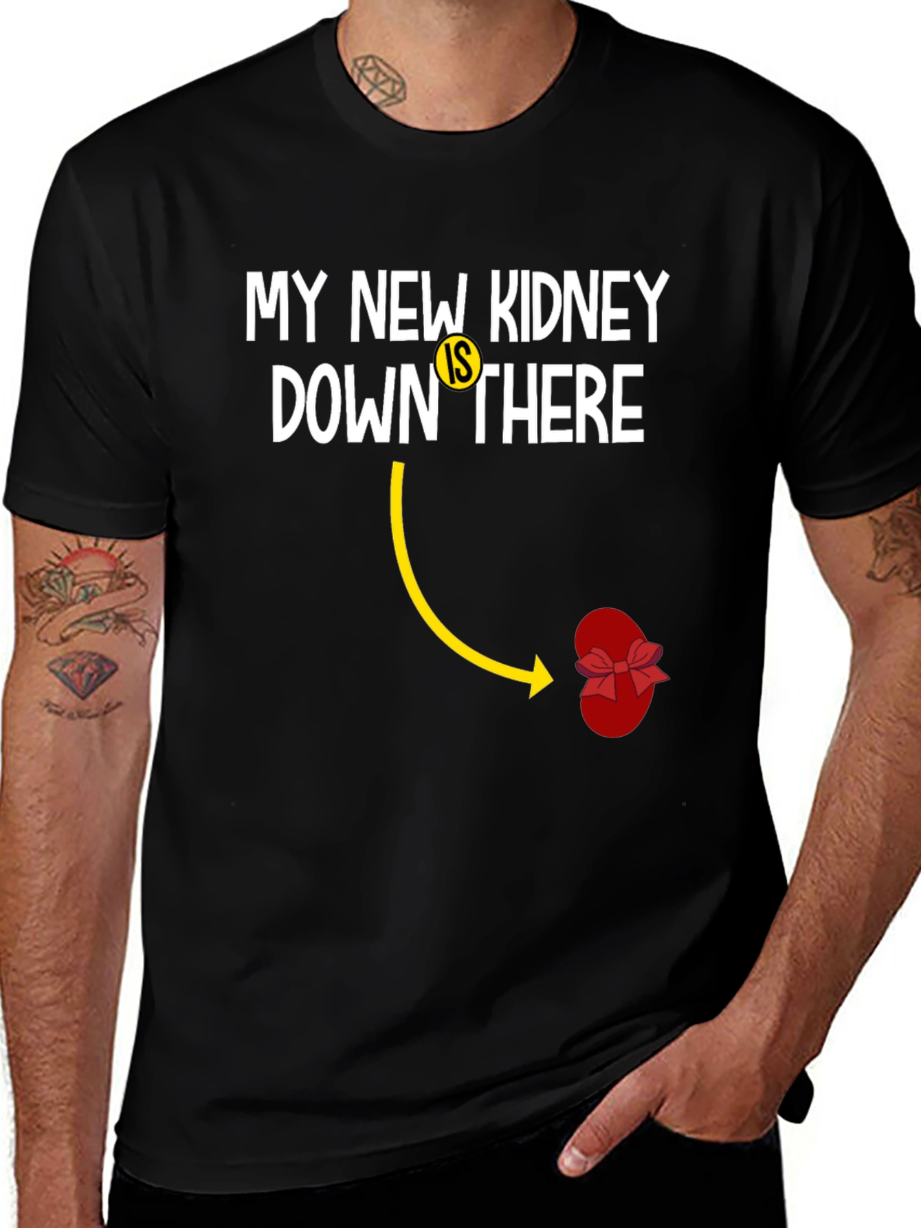Black Funny Kidney Transplant T-Shirt main image