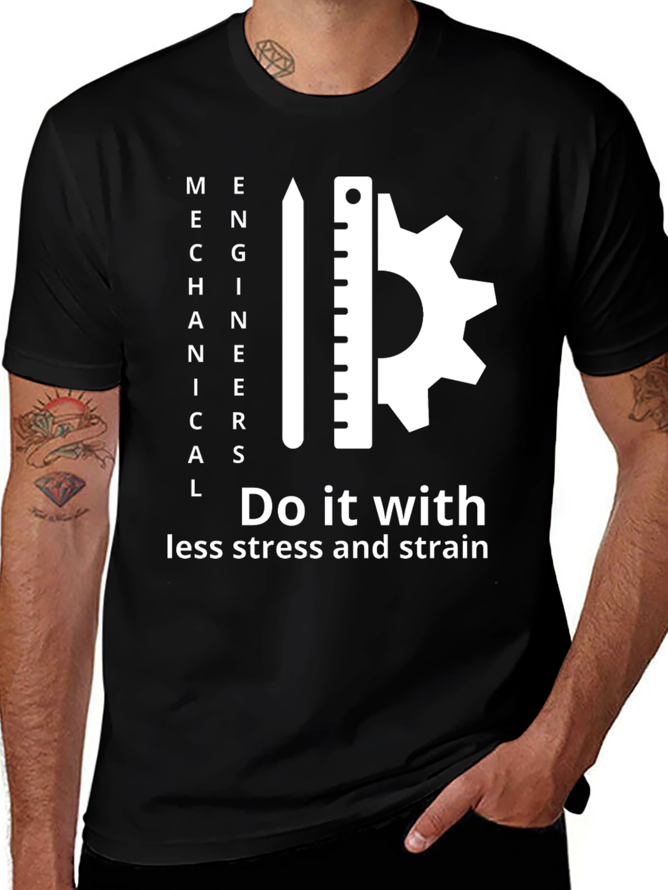 Mechanical Engineer T-Shirt - Stress & Strain Design