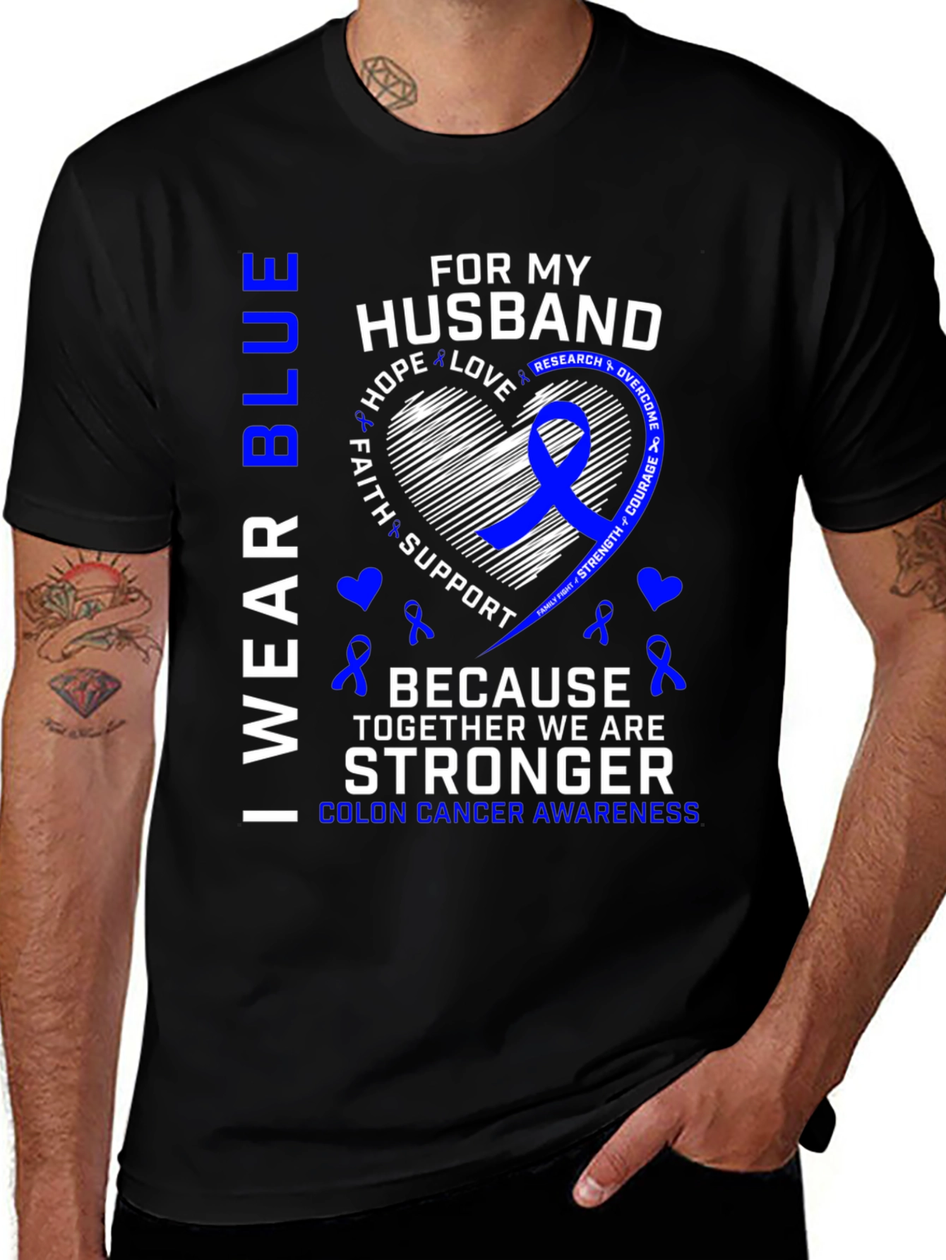 Colon Cancer Awareness T-Shirt - For My Husband