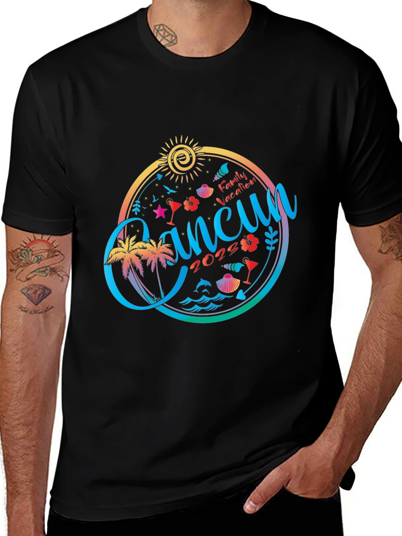 Cancun 2023 Family Vacation T-Shirt, Summer Holiday Tee
