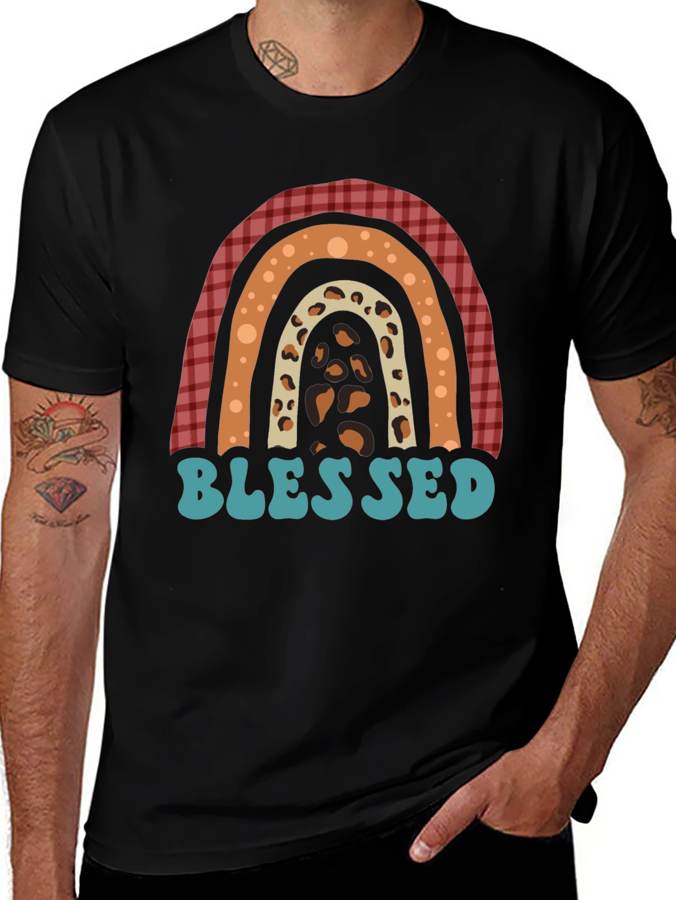 Variant 26 of Blessed Rainbow Graphic T-Shirt