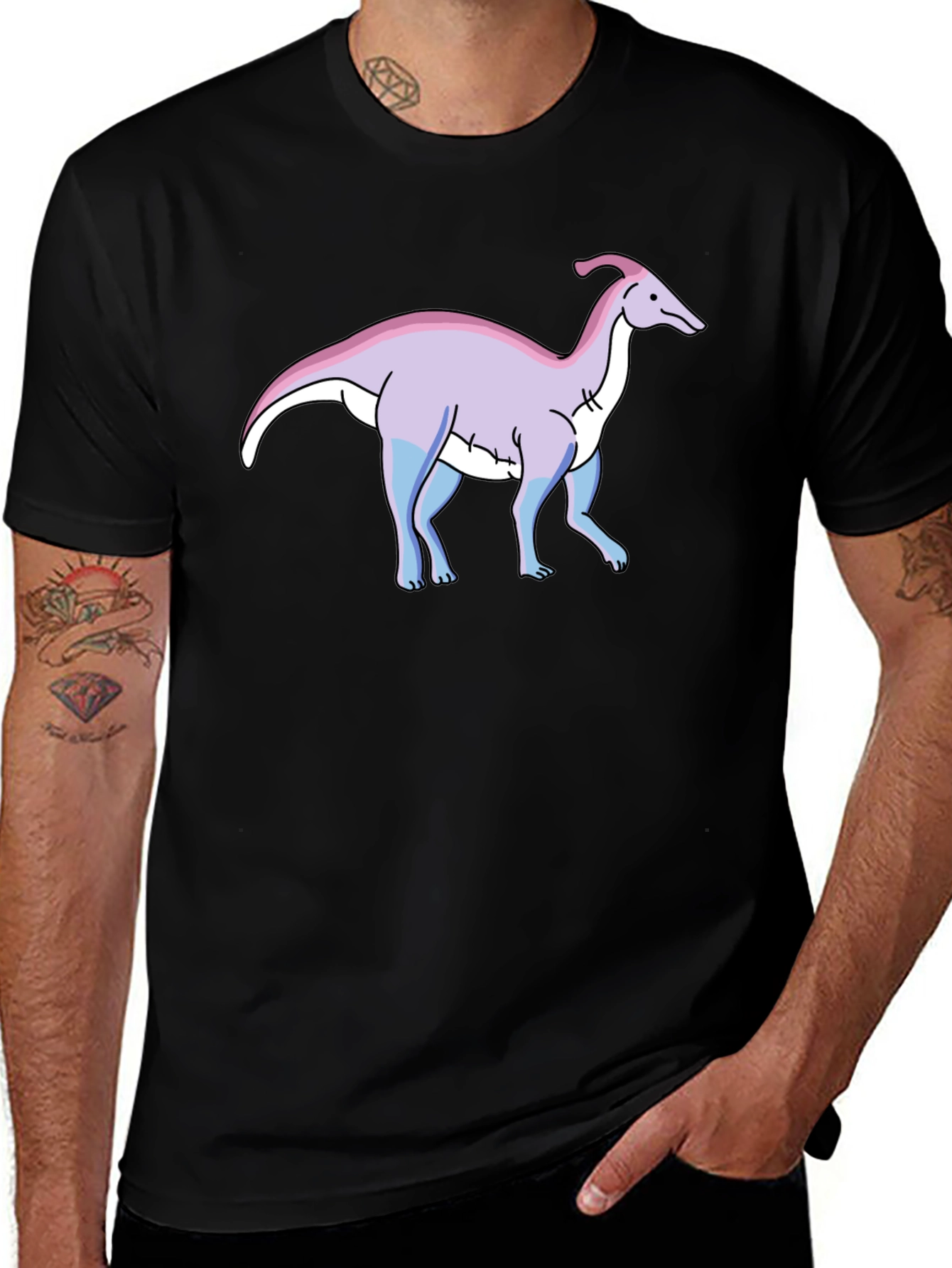 Variant 17 of Dinosaur Graphic Print T-Shirt - Black