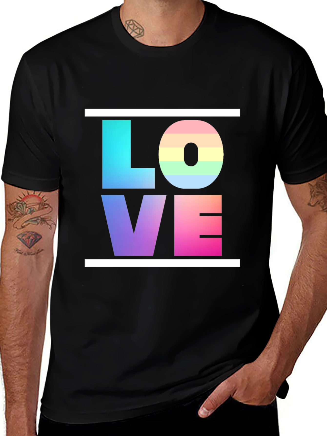 Variant 29 of Rainbow Love T-Shirt - Pride & Positivity