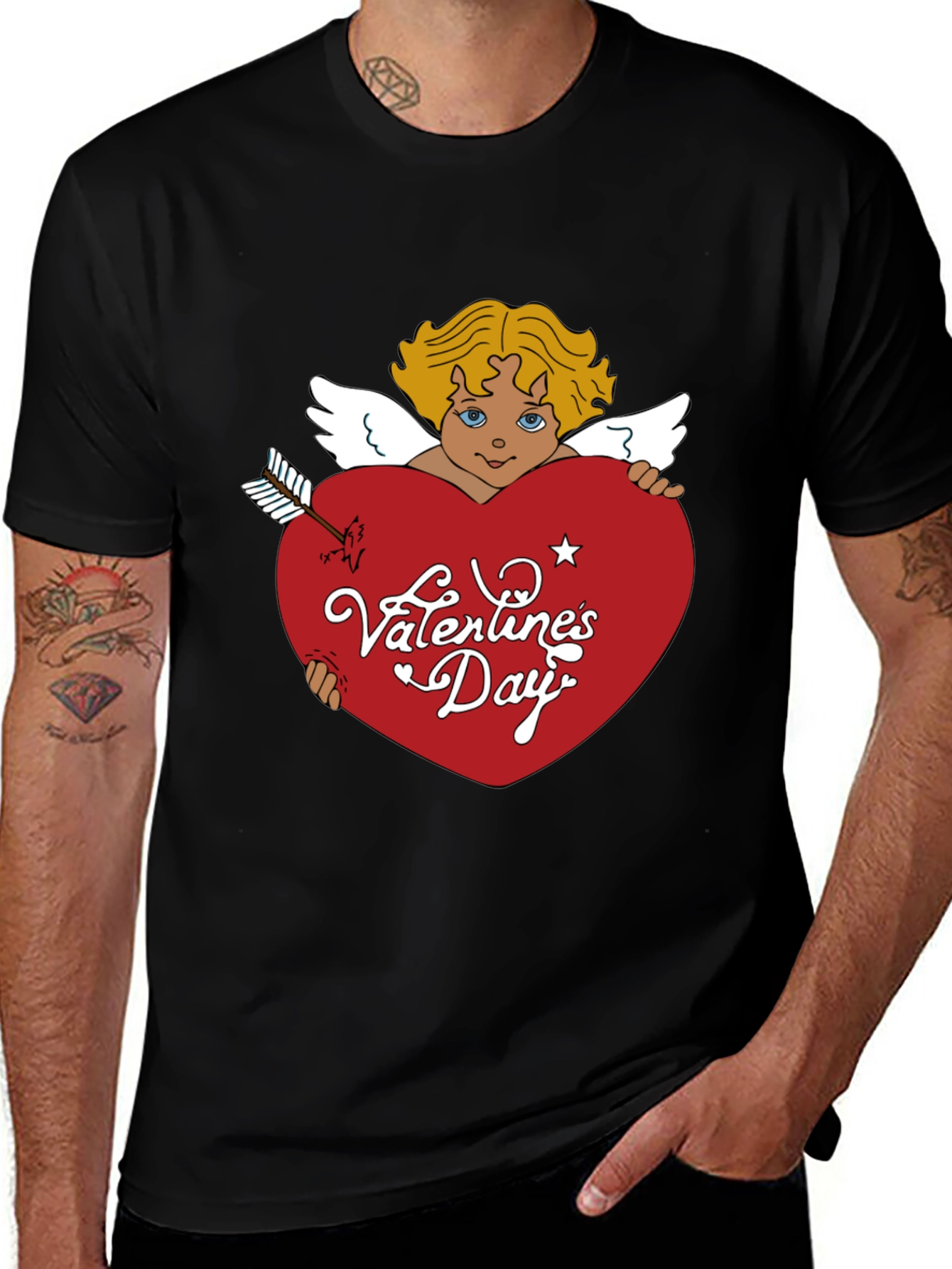 Cupid Valentine's Day T-Shirt - Black