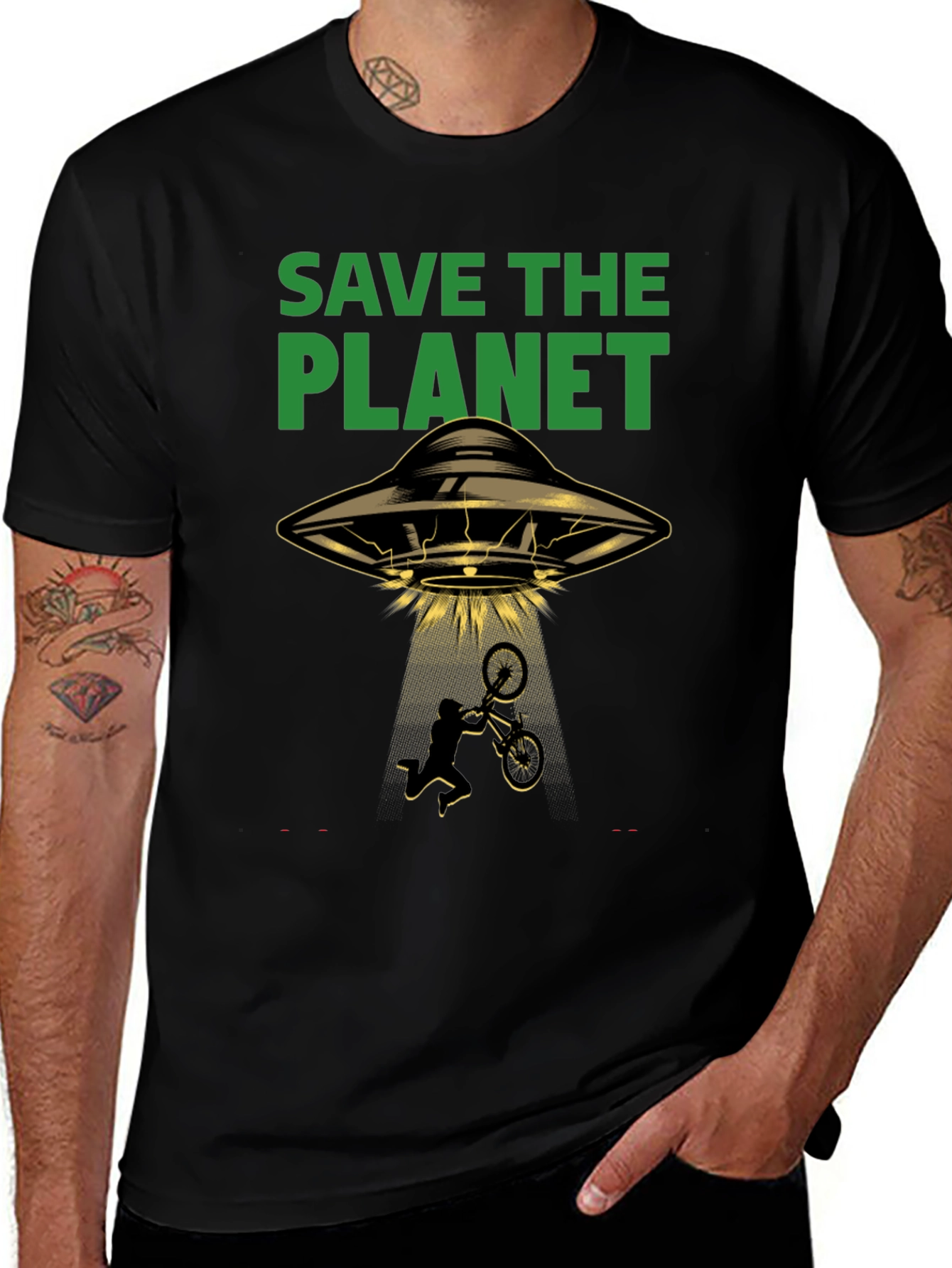 Save The Planet UFO Abduction T-Shirt
