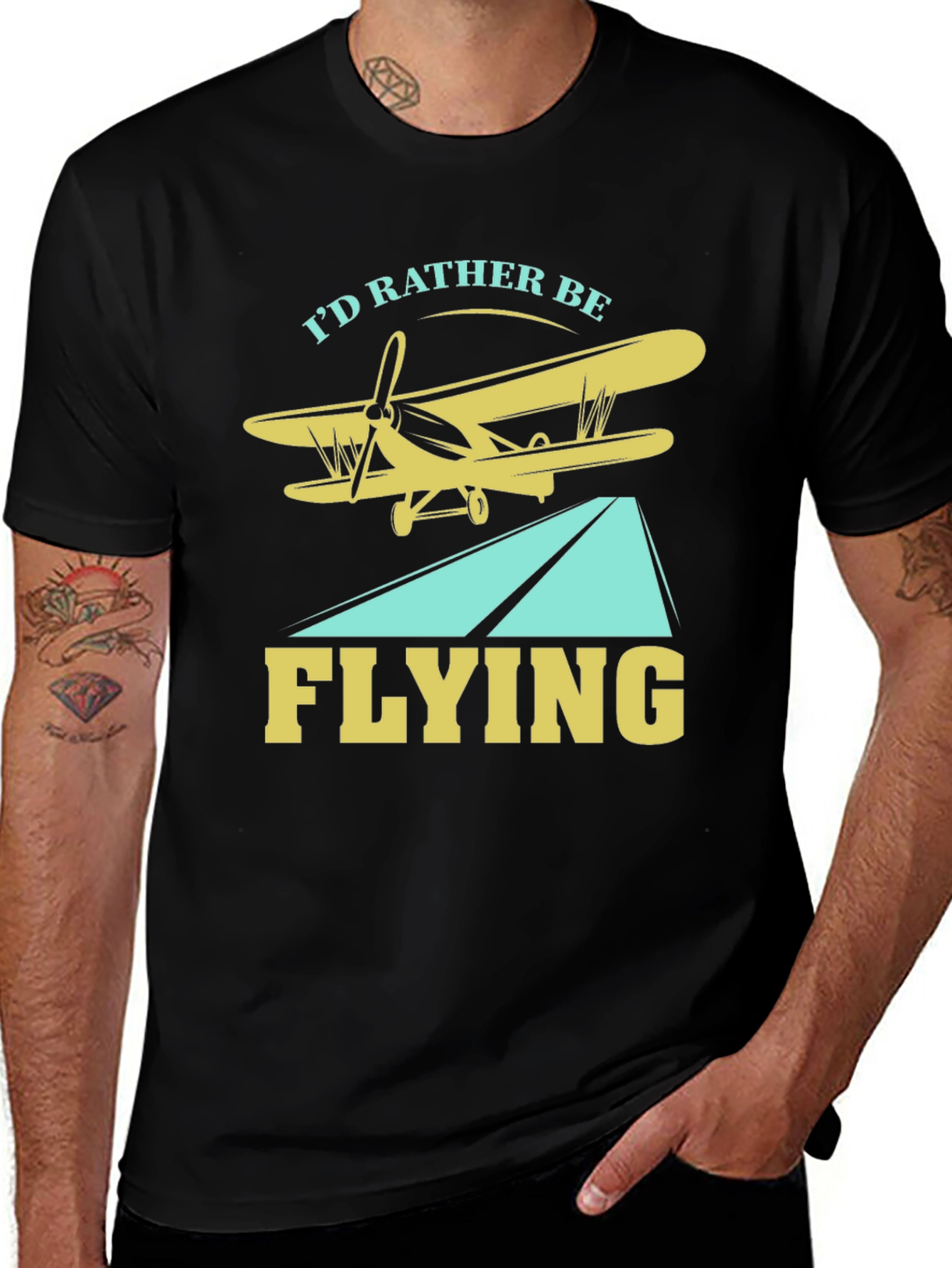 I'd Rather Be Flying T-Shirt - Airplane Graphic Tee