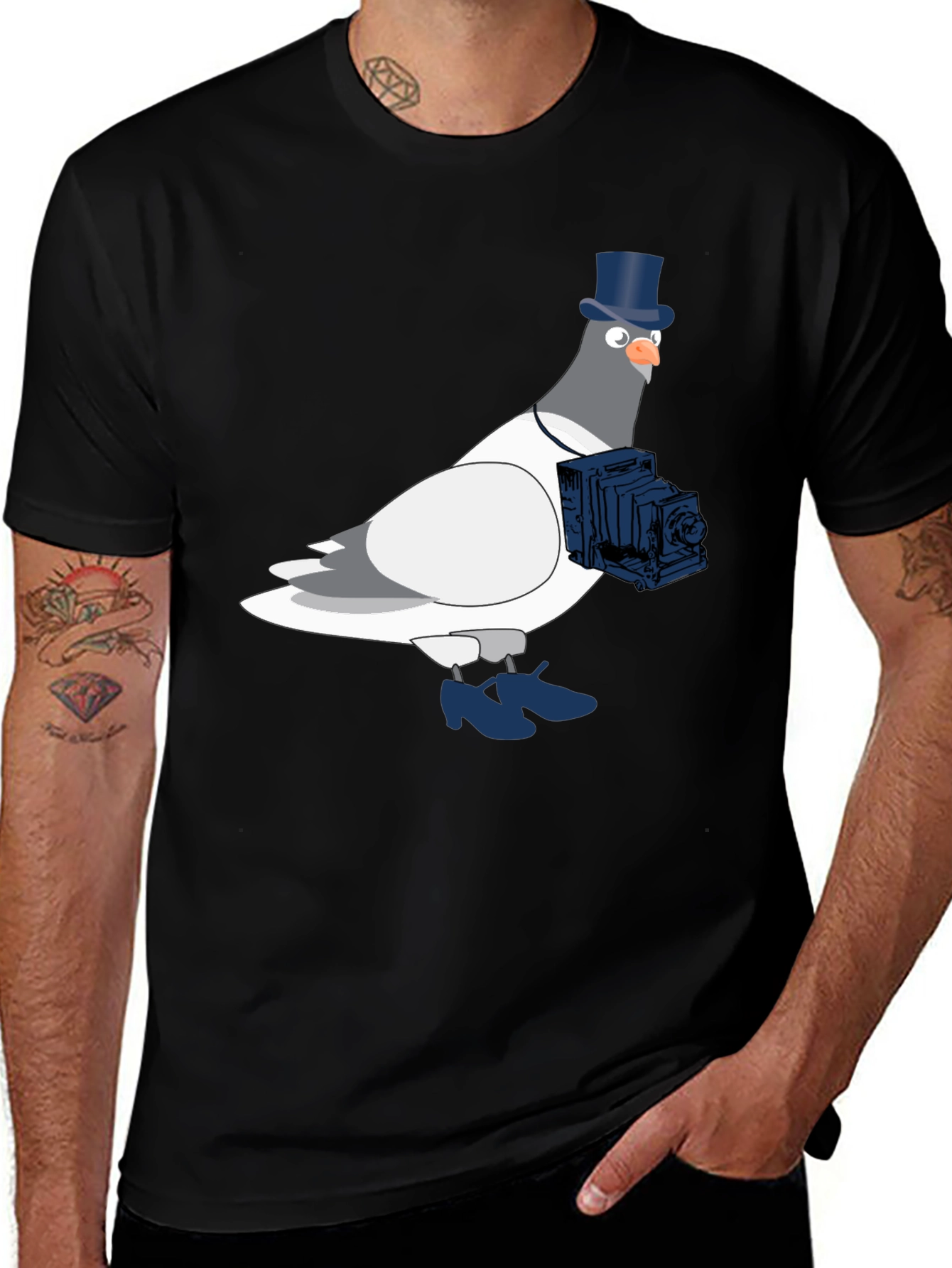 Variant 22 of Pigeon Photographer Graphic T-Shirt
