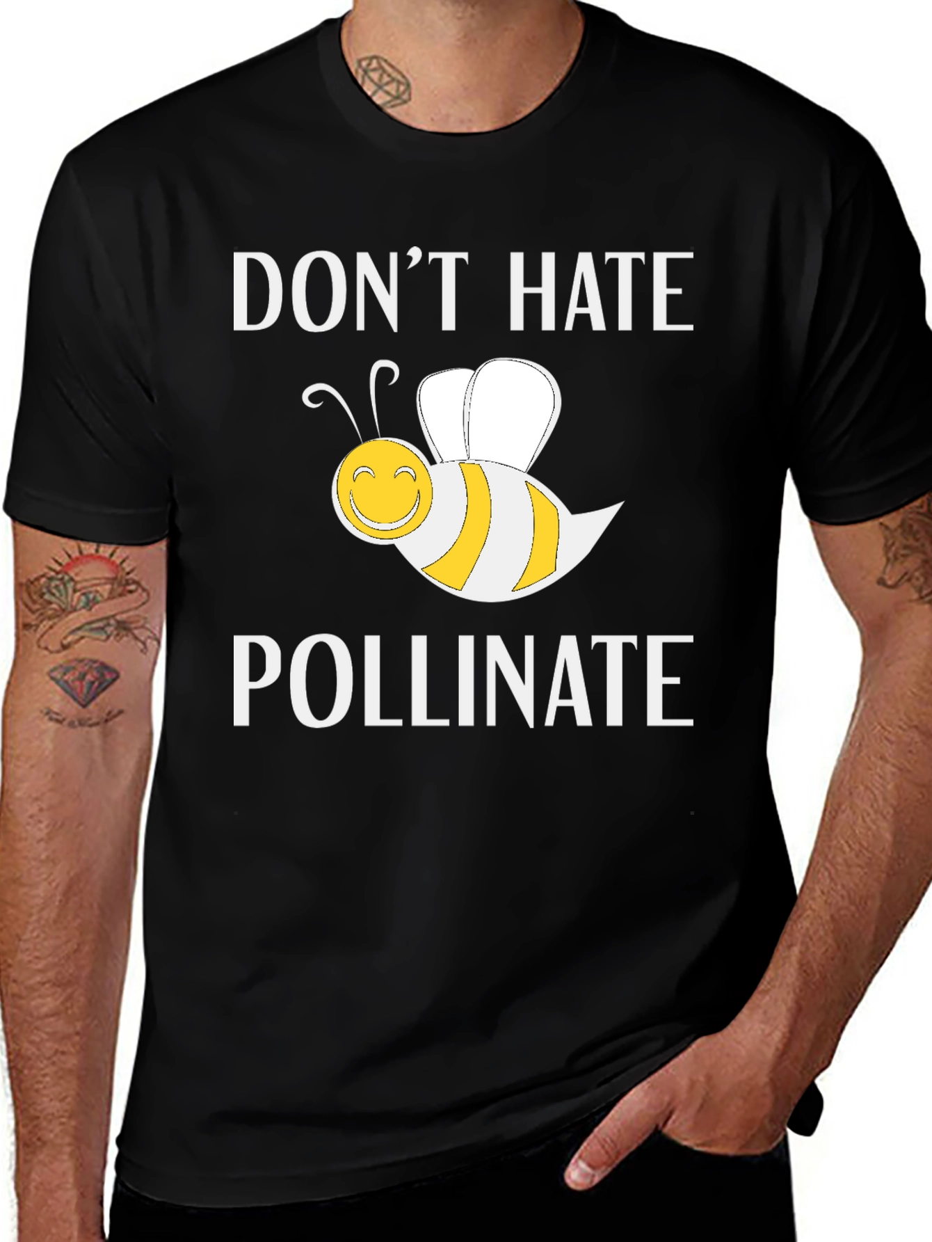 Variant 9 of Don't Hate, Pollinate Bee Graphic Tee