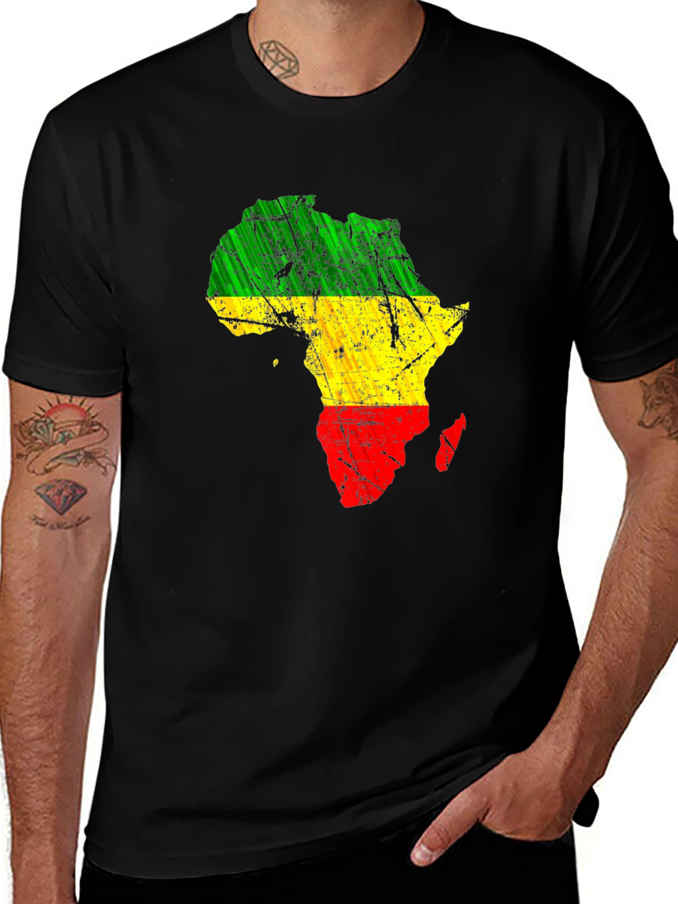 Africa Map Rasta Colors T-Shirt