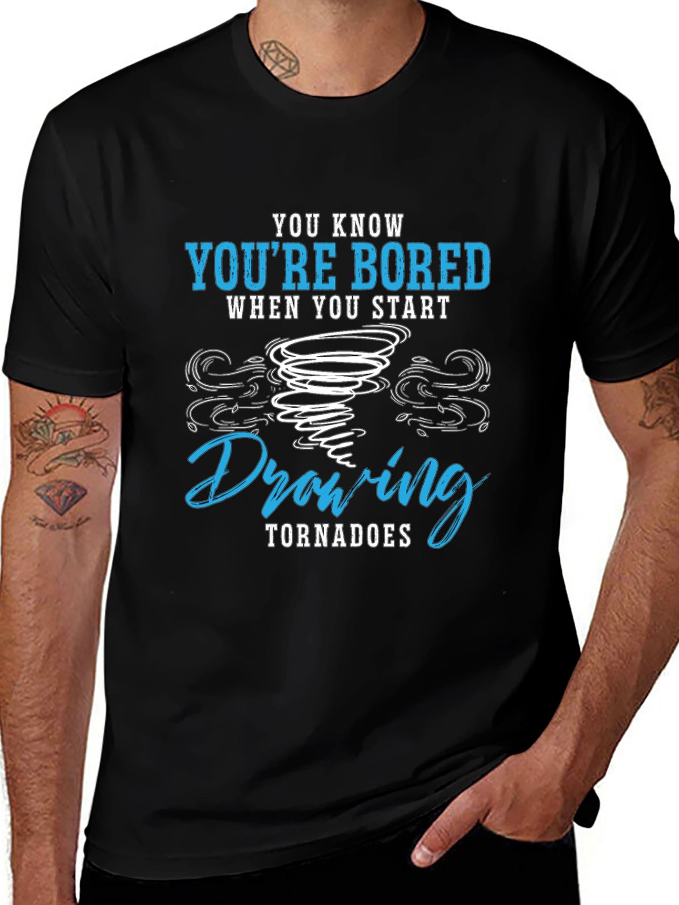 Variant 7 of Bored Drawing Tornadoes Graphic T-Shirt