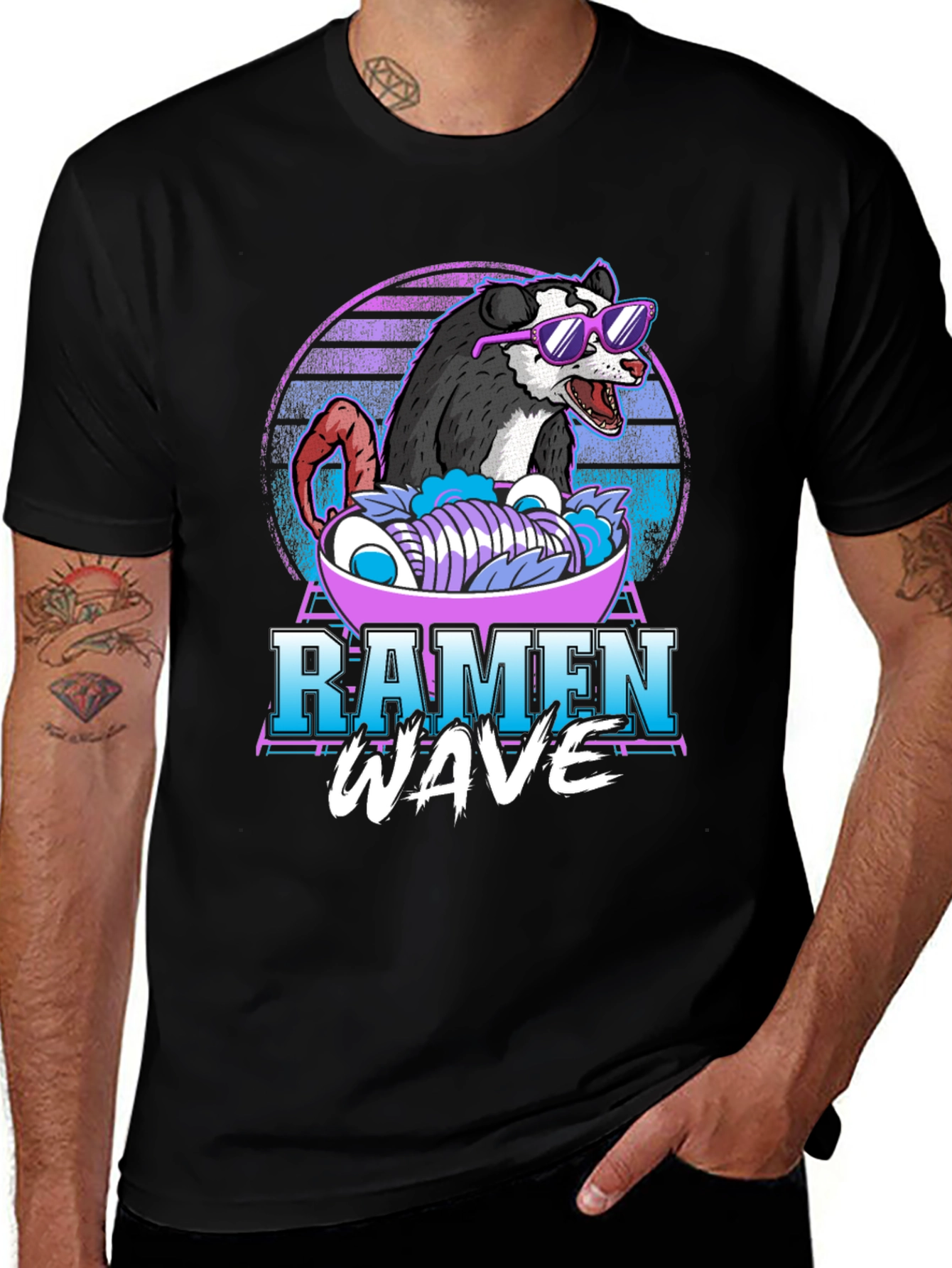 Variant 5 of Ramen Wave Opossum T-Shirt