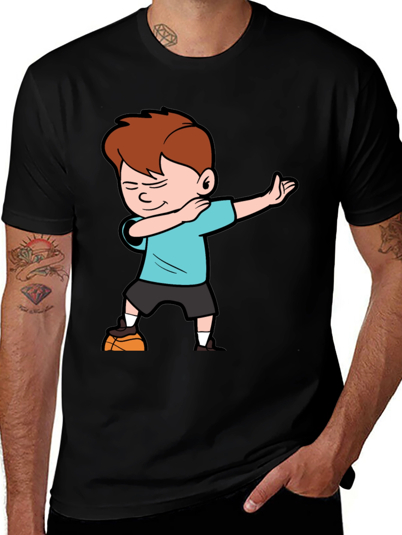 Variant 15 of Dabbing Boy on Basketball Graphic T-Shirt