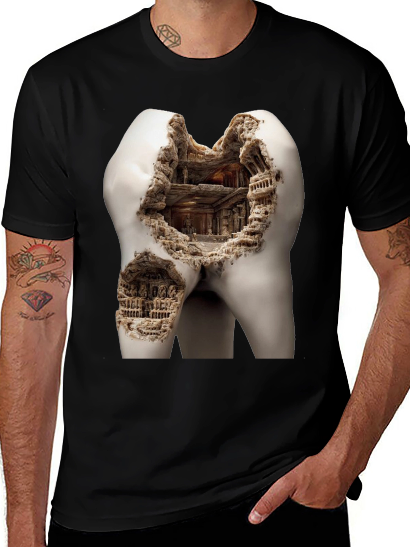 Surrealist Temple Tooth T-Shirt