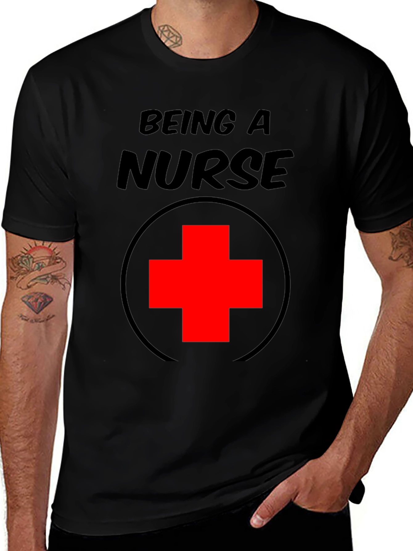 Variant 11 of Being A Nurse T-Shirt, Medical Profession Tee