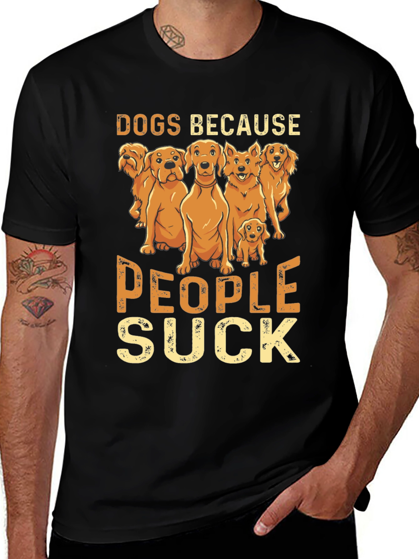 Variant 2 of Dogs Because People Suck T-Shirt