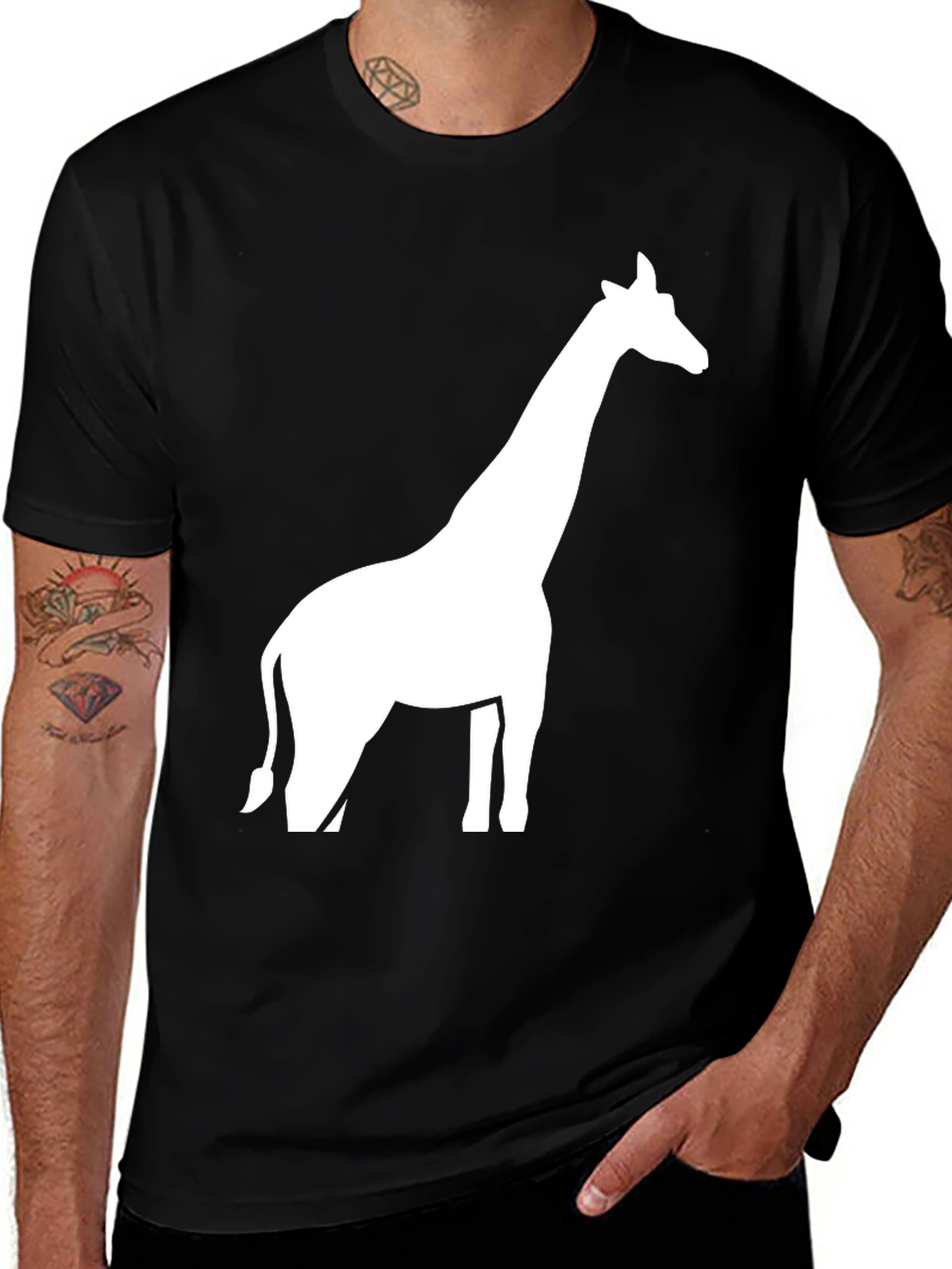 Variant 9 of Giraffe Graphic Tee - Modern Unisex T-Shirt