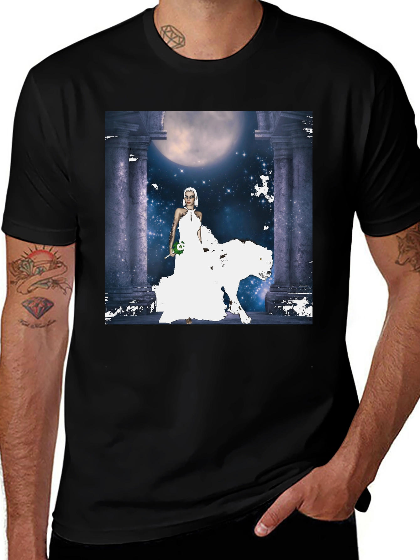 Variant 3 of Mythical Moon Goddess T-Shirt