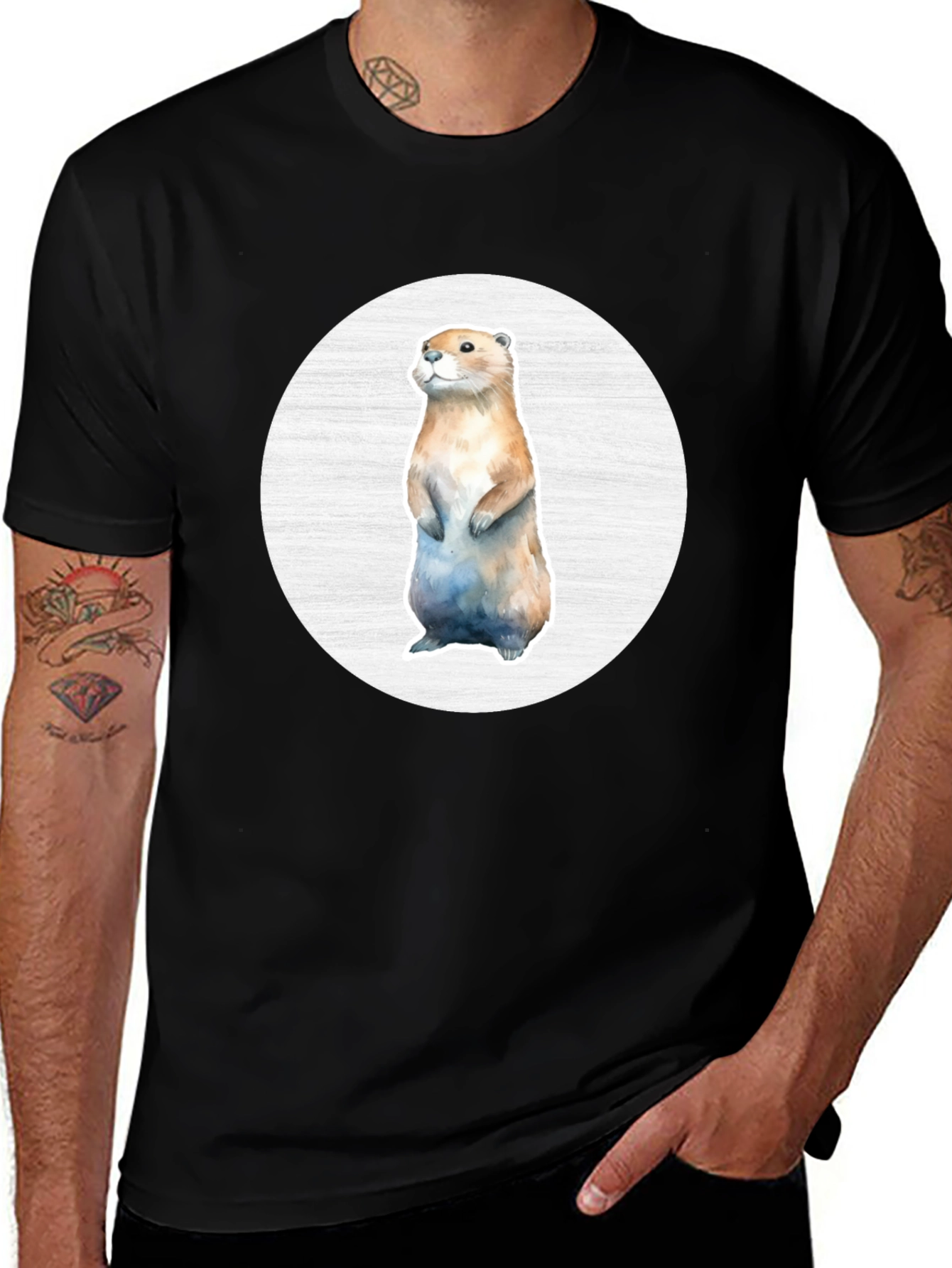 Variant 15 of Cute Otter Graphic Tee