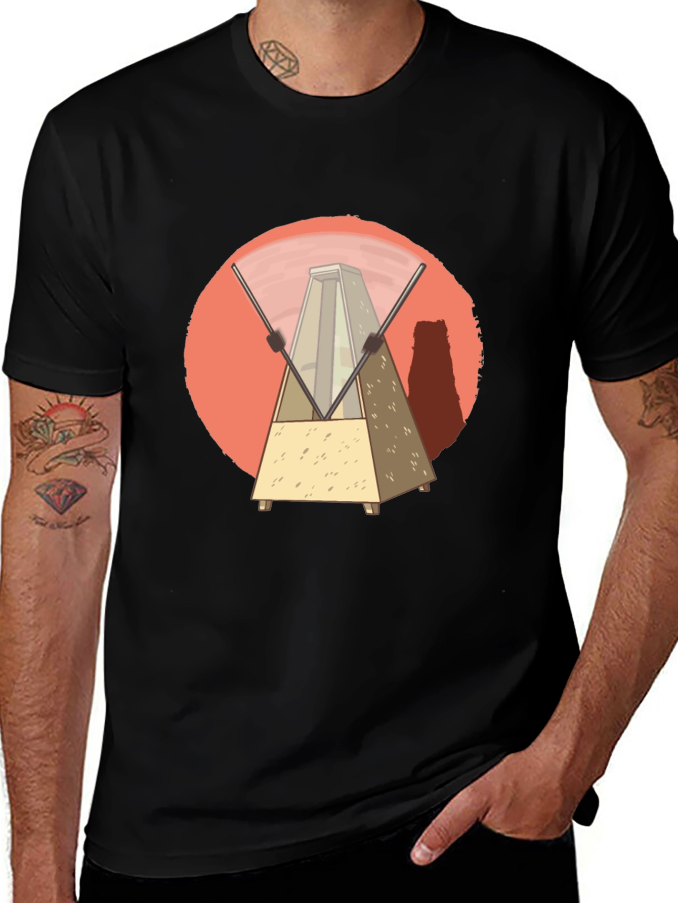 Variant 24 of Metronome Graphic Tee - Stylish Music Lover Shirt