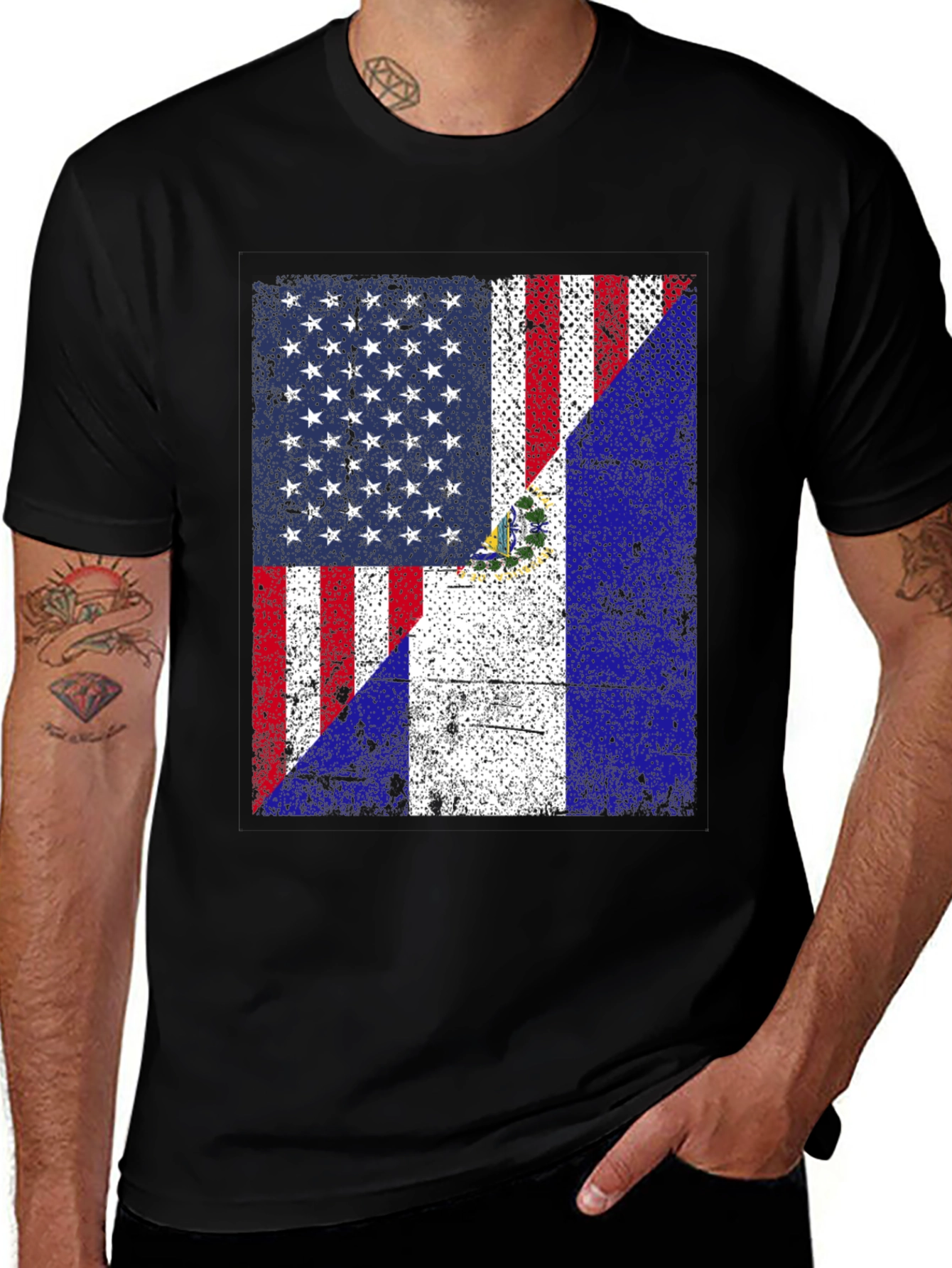 Variant 20 of USA & State Flag T-Shirt