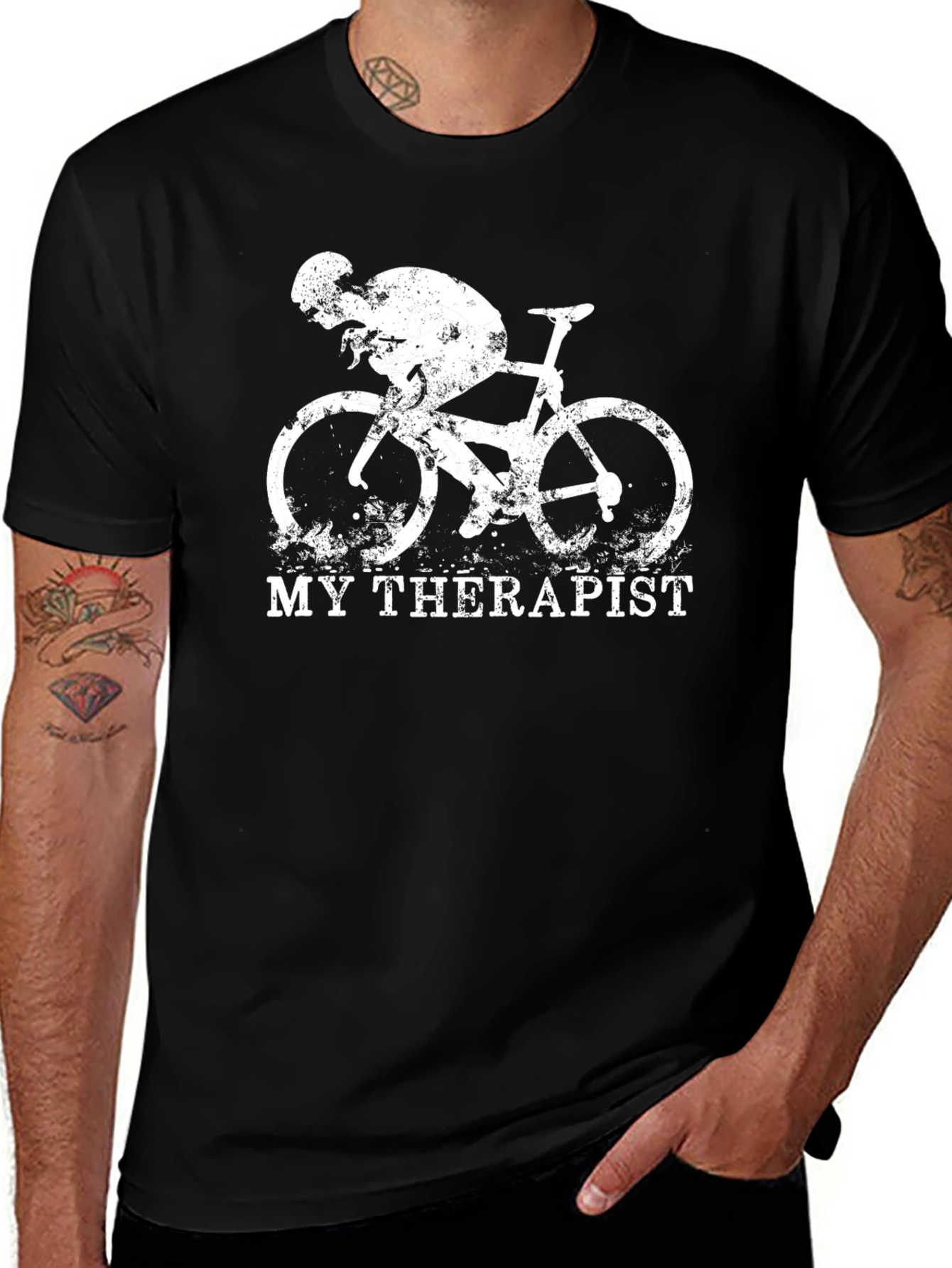 Variant 4 of My Therapist is Cycling T-Shirt