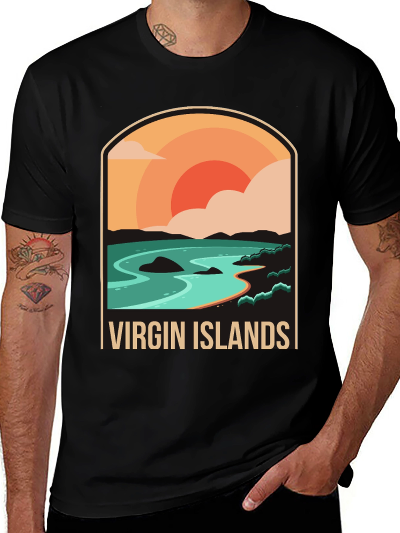 Variant 17 of Virgin Islands Graphic Tee - Island Vibes
