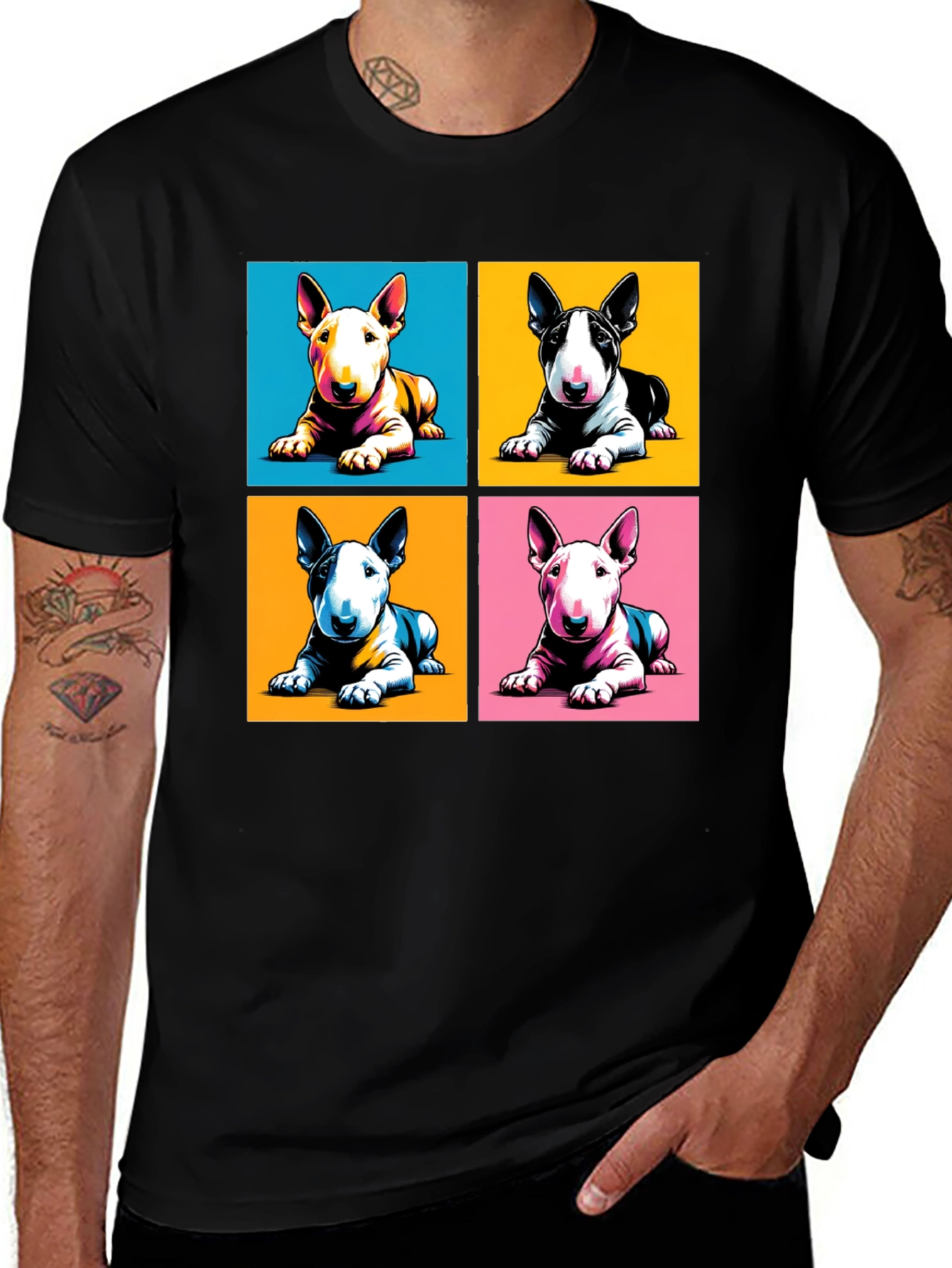 Variant 19 of Pop Art Bull Terrier T-Shirt - Modern Graphic Tee