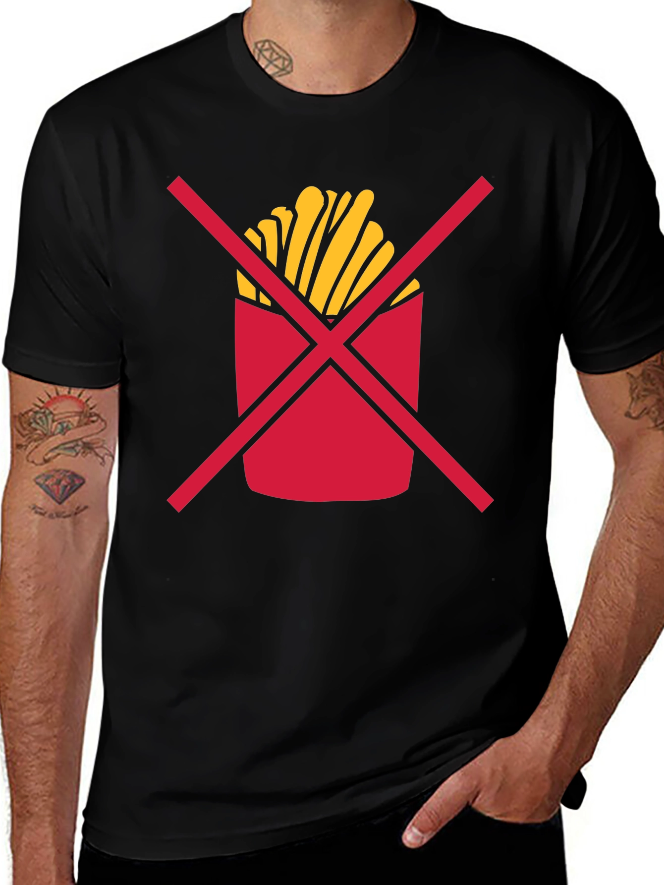 Variant 7 of No Fries T-Shirt - Diet Humor Tee