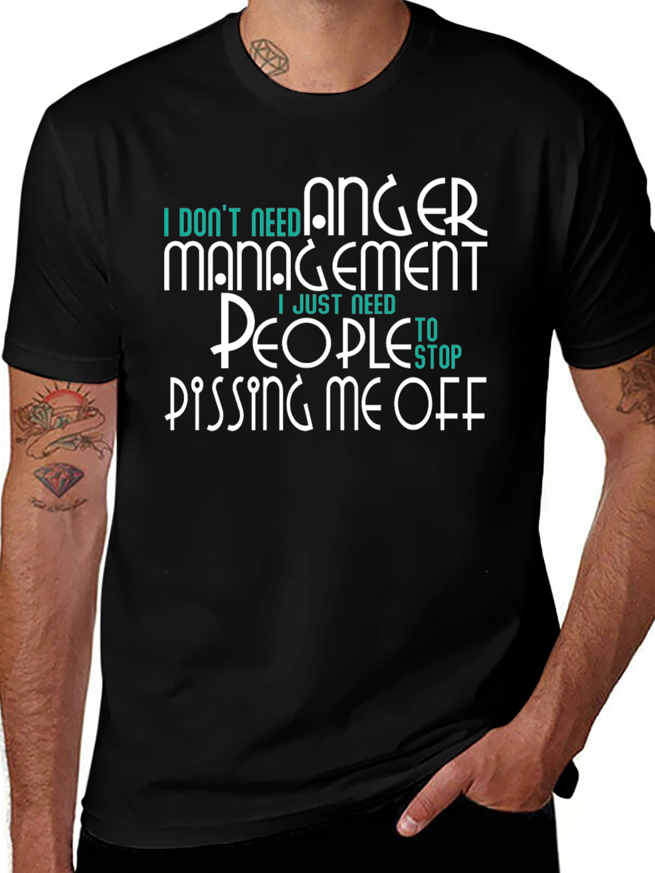 Variant 4 of Funny Graphic Tee - I Don't Need Anger Management