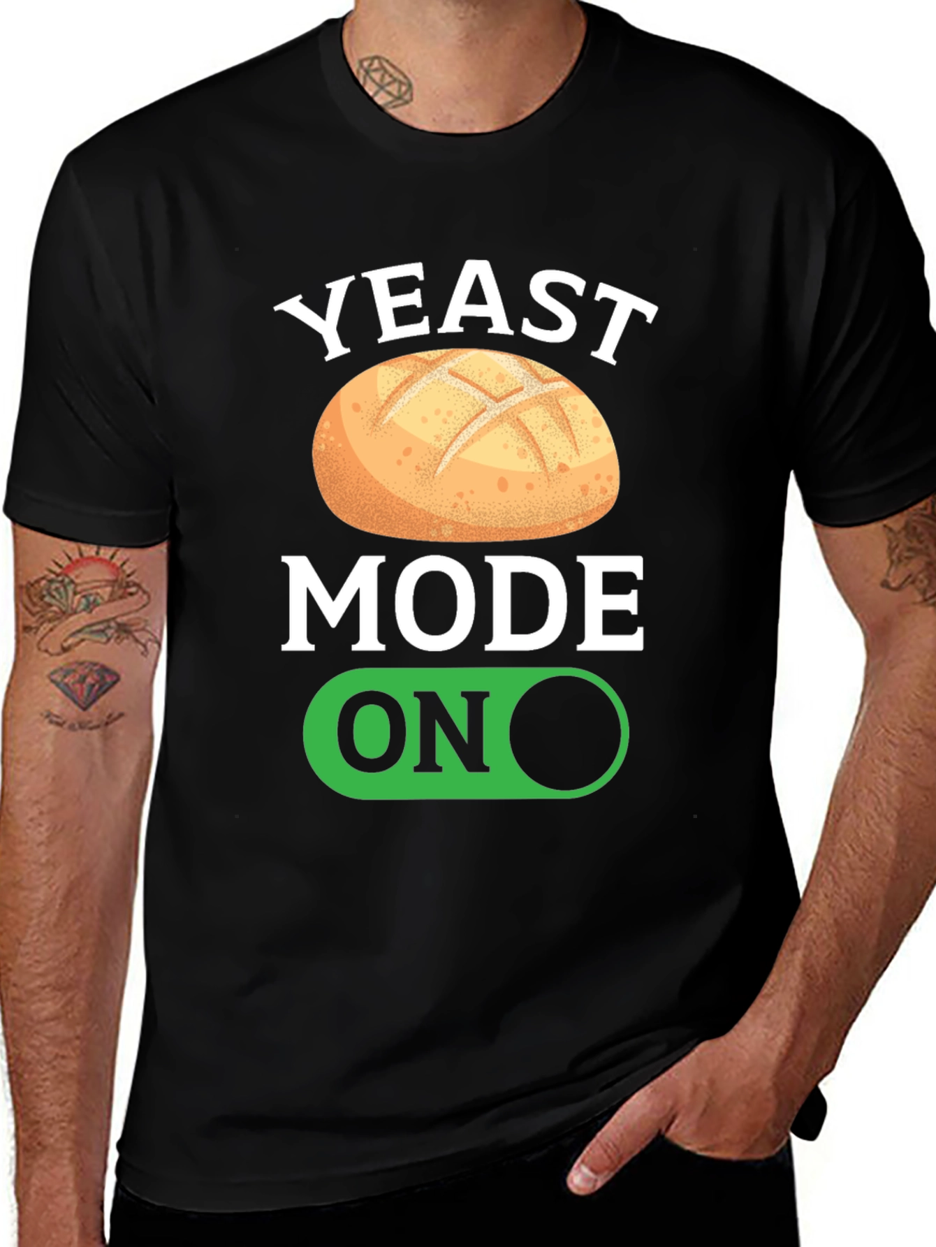 Variant 29 of Yeast Mode On T-Shirt - Funny Bread Lover Tee