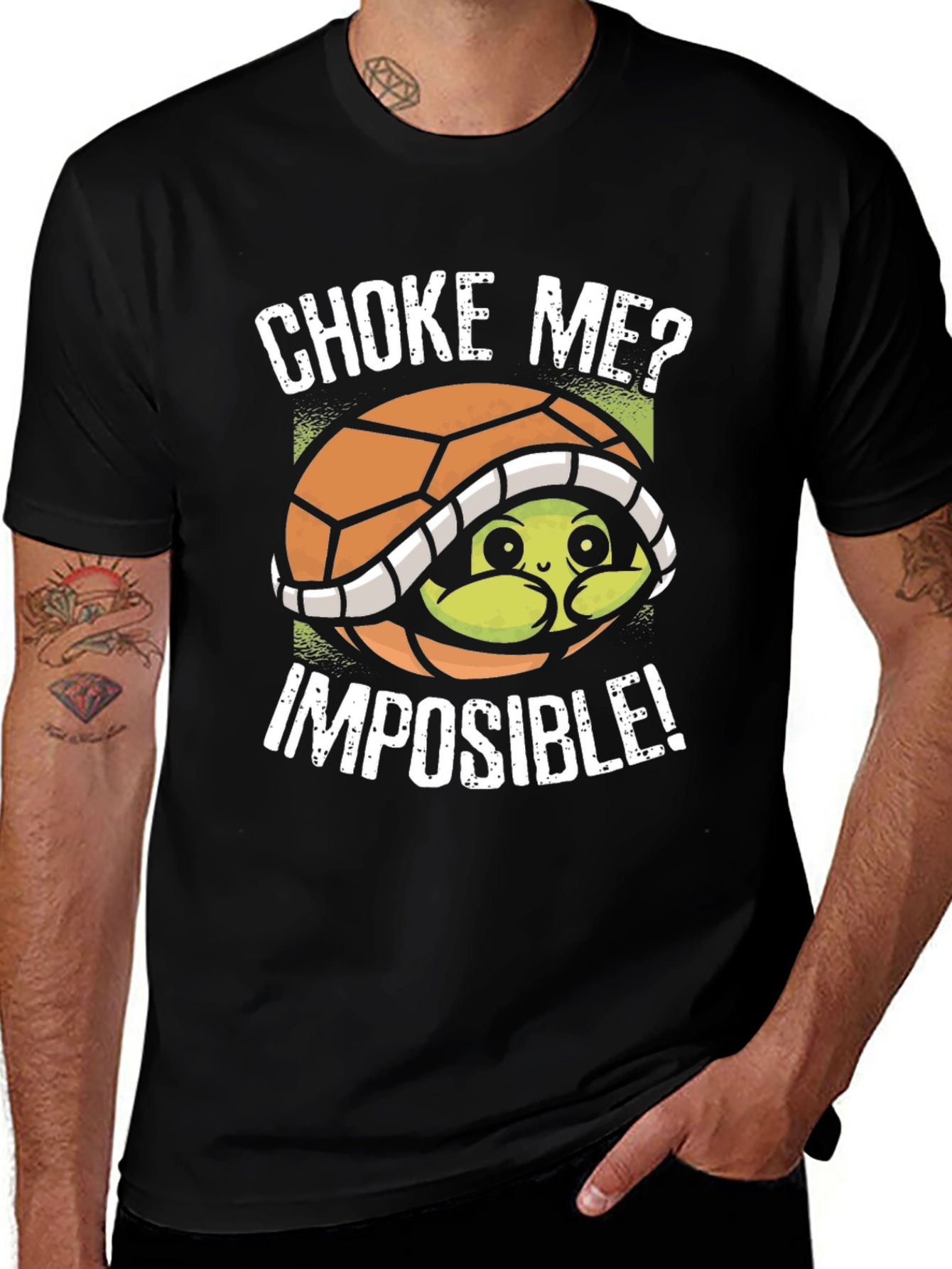 Variant 19 of Choke Me? Imposible! Turtle Graphic T-Shirt