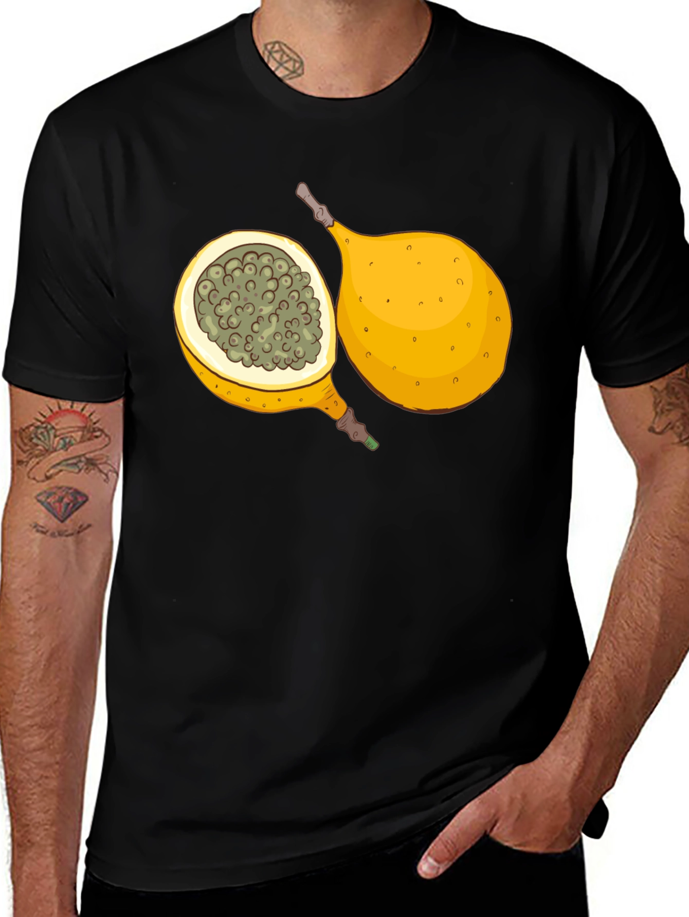 Variant 7 of Granadilla Fruit Graphic T-Shirt - Tropical Design