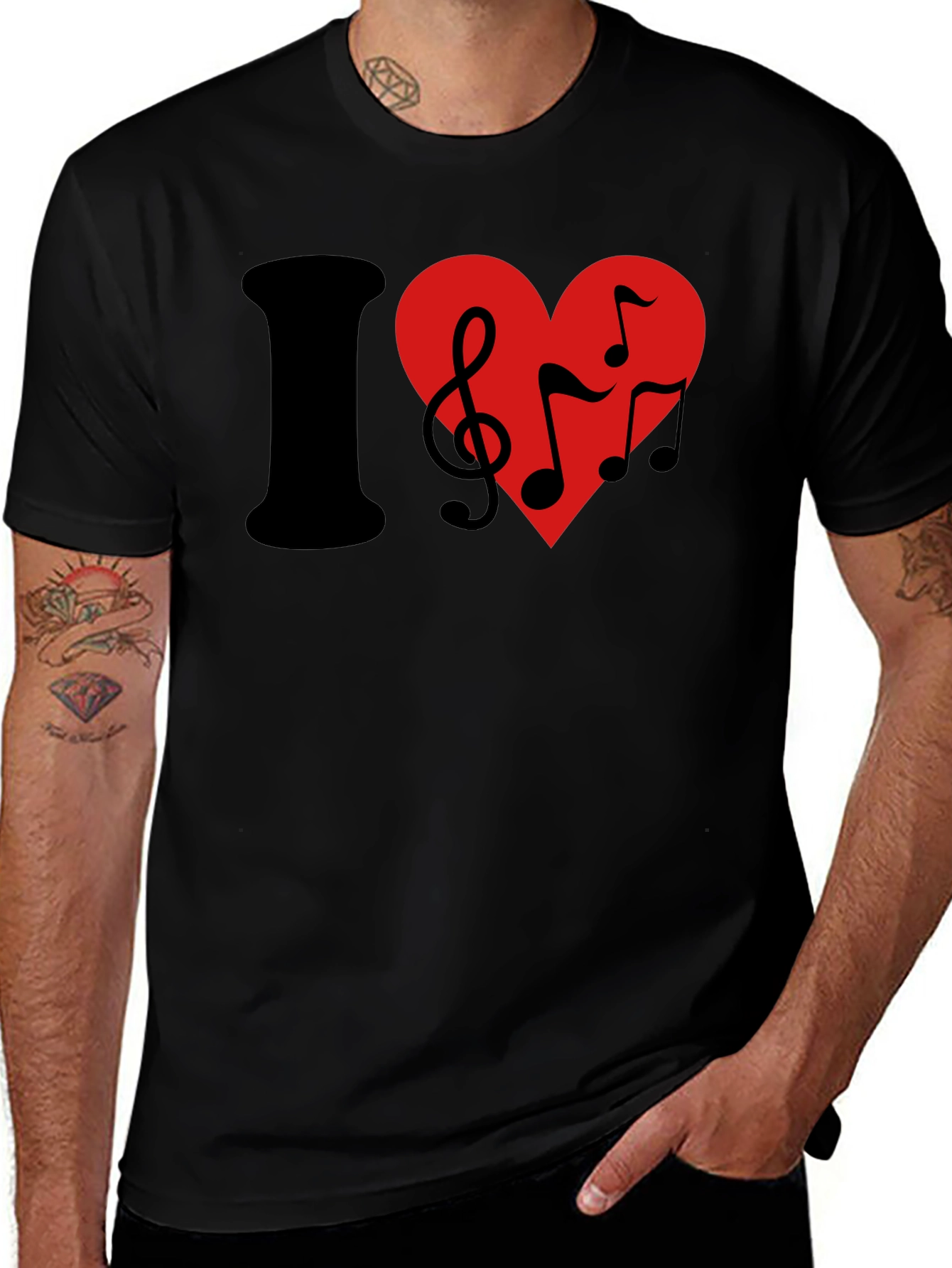 Variant 25 of I Love Music Graphic T-Shirt