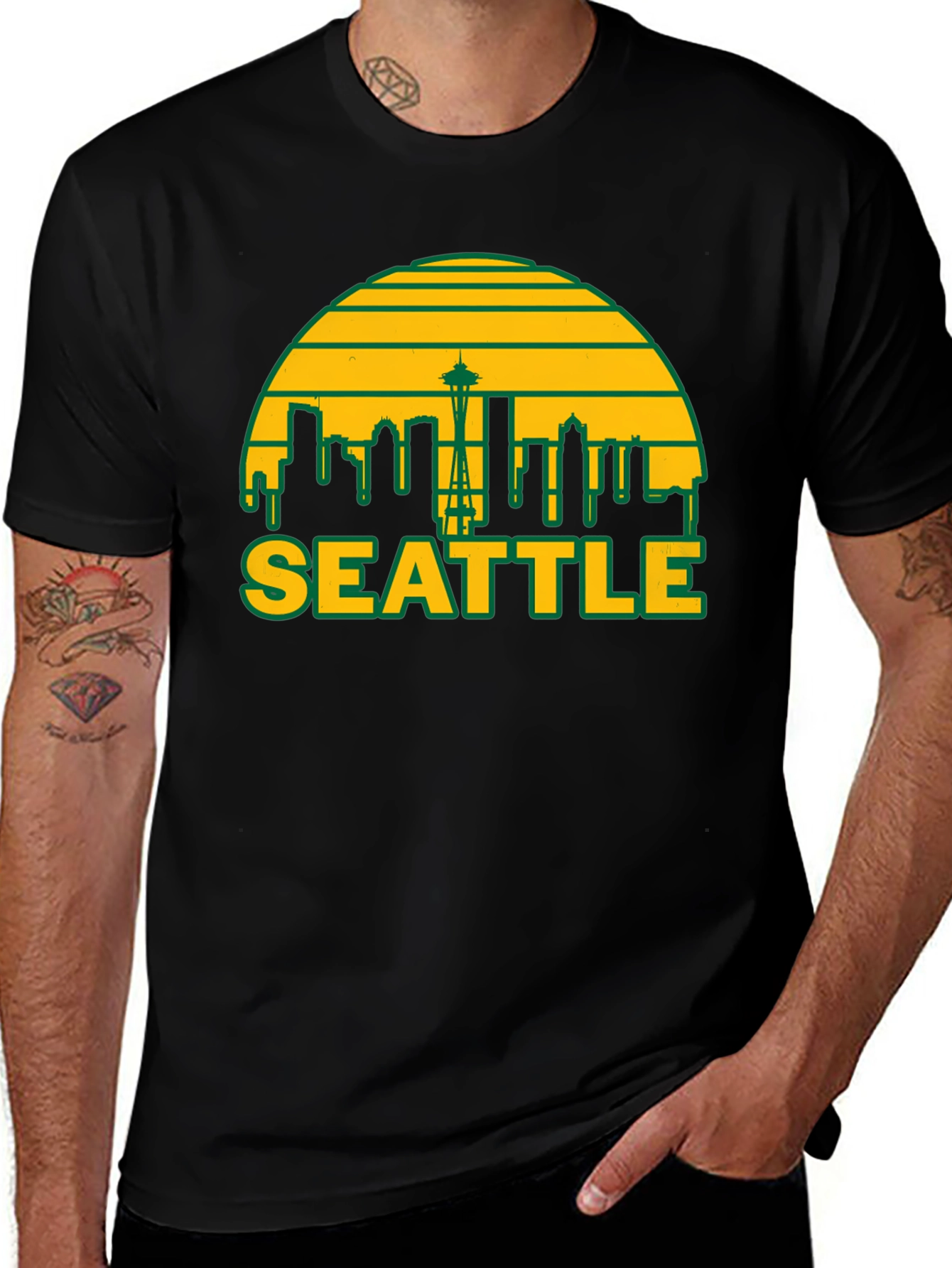 Seattle Skyline Graphic T-Shirt