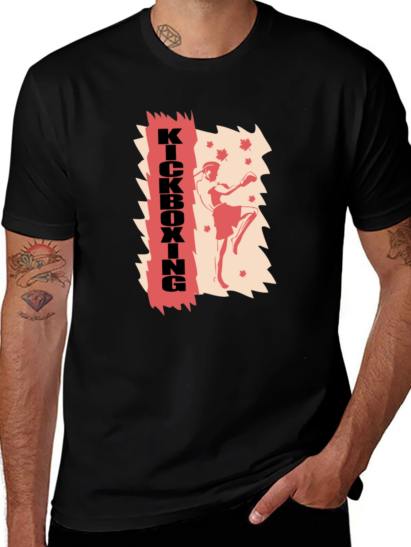 Variant 6 of Kickboxing Graphic Print T-Shirt - Martial Arts Style