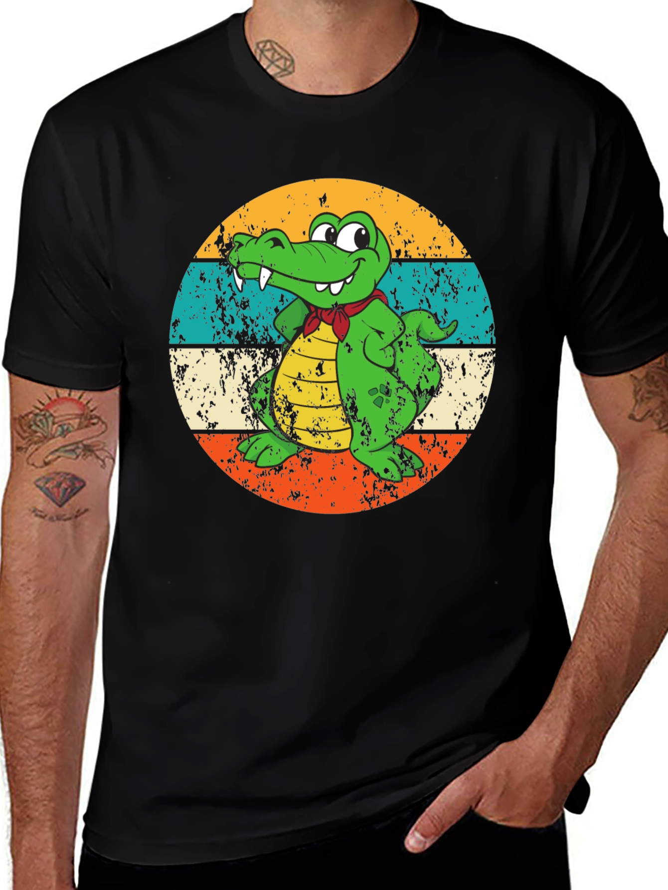 Variant 7 of Retro Crocodile T-Shirt Vintage Alligator Tee